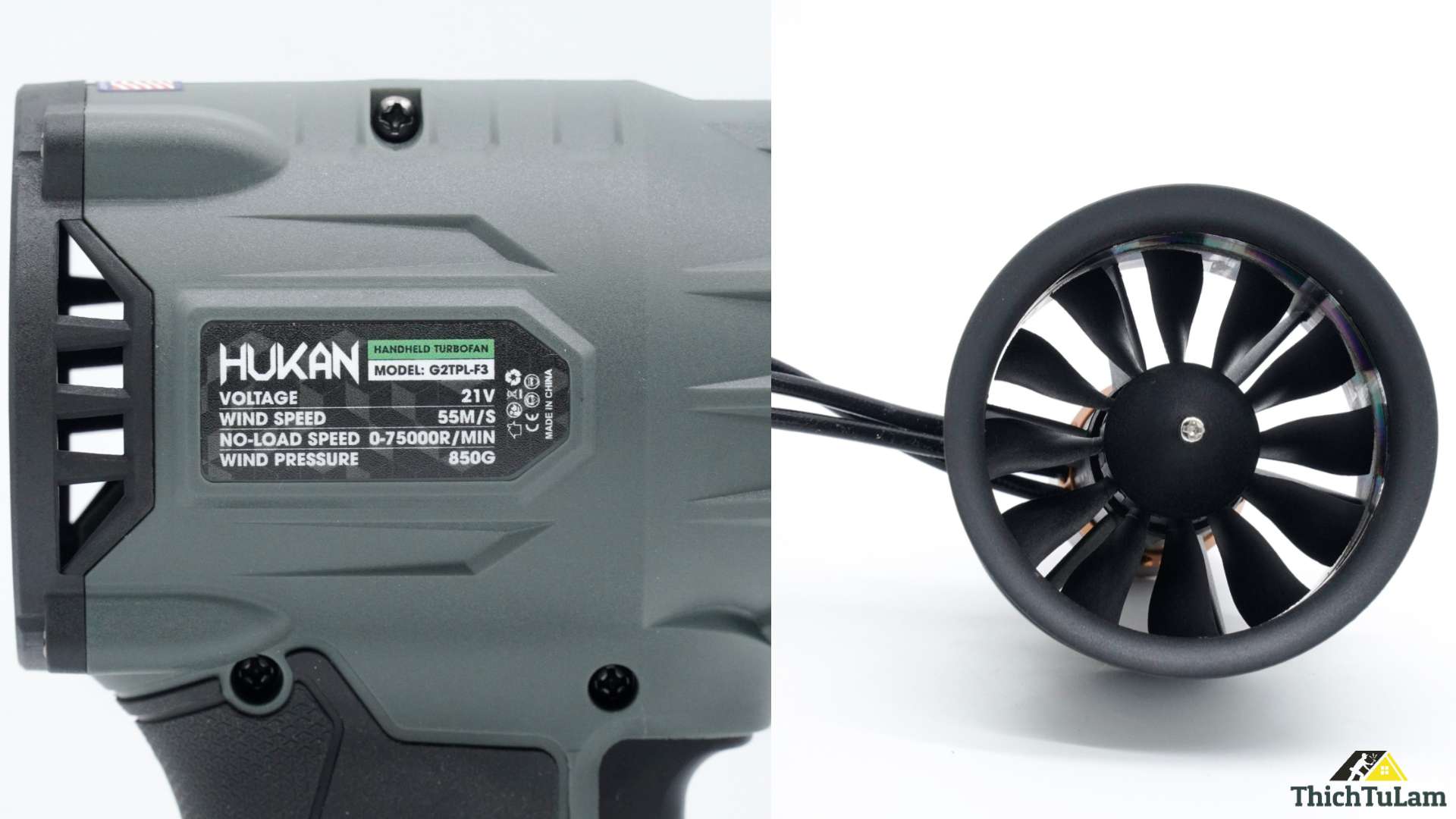 Máy thổi phản lực dùng pin 21v Hukan G2TPL-F3