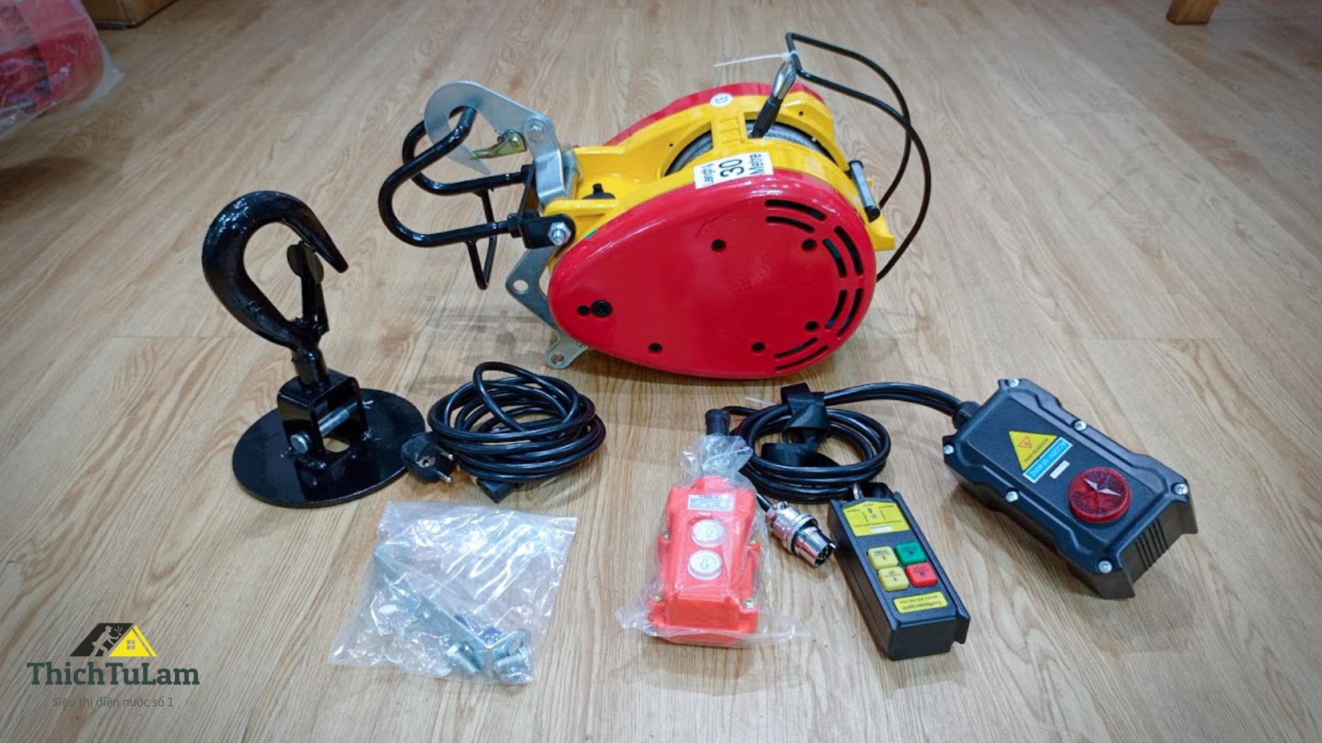 Máy tời điện 160kg remote không dây Phi An LH160