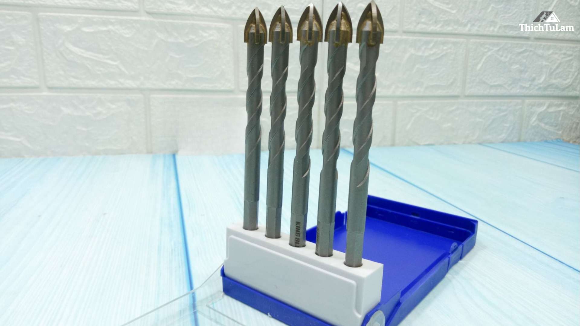 Mũi khoan đa năng 4 cạnh chuyên tường, gạch chuôi lục giác Kingblue 10mm KBH4S-10x123