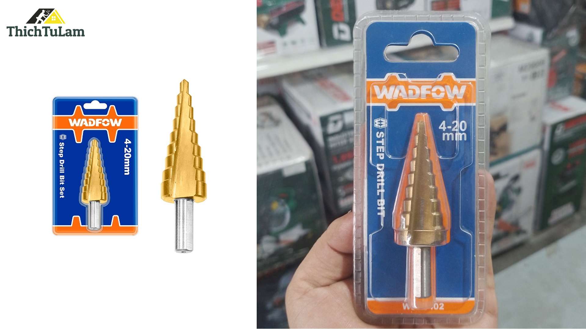 MŨI KHOAN THÁP ĐA TẦNG 4-20MM KIM LOẠI WADFOW WJD1402