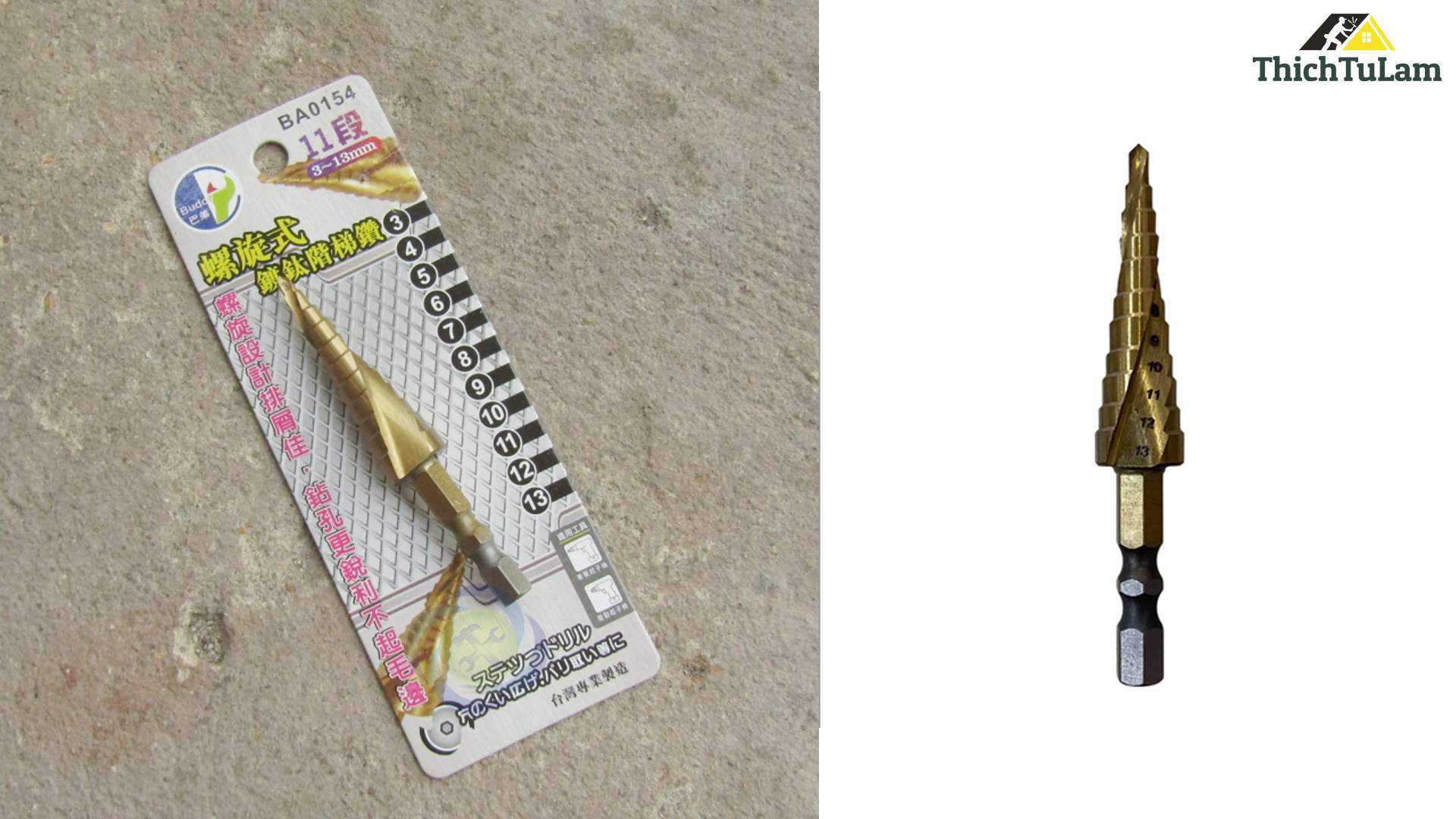 MŨI KHOAN THÁP XOẮN 3-13MM BUDDY BA0154