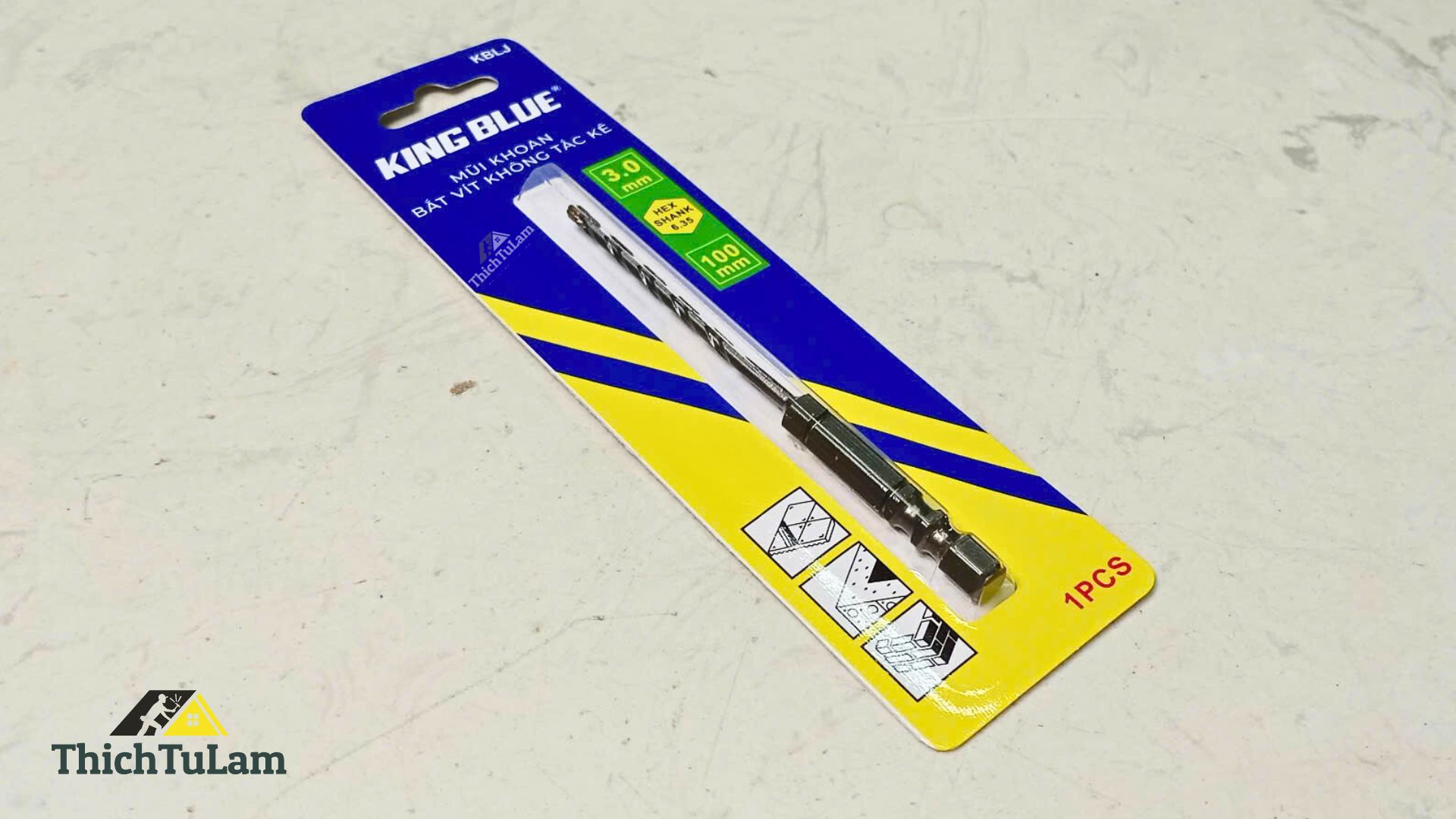 Mũi khoan tường không tắc kê Kingblue KBLJ-03x100