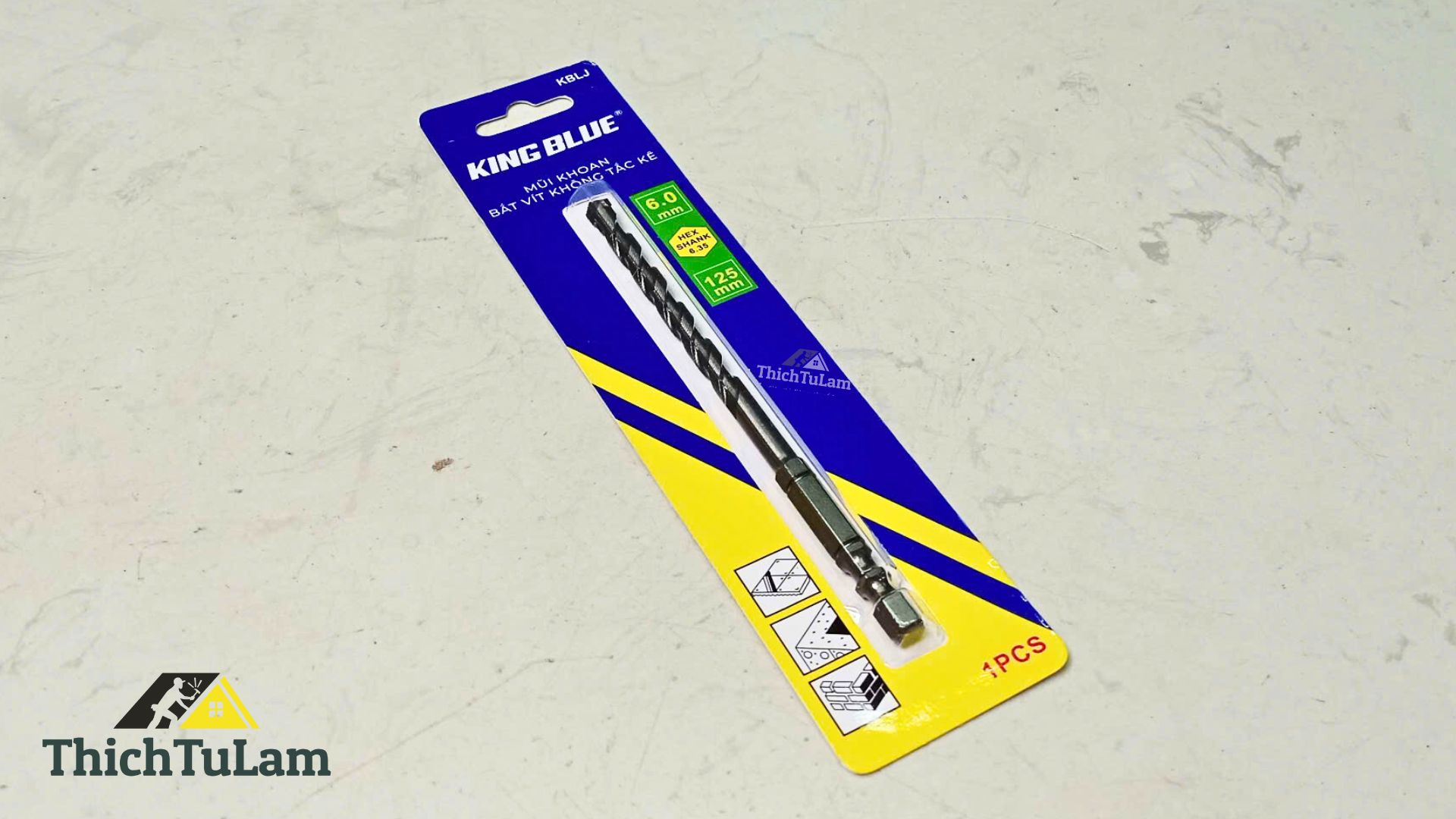 Mũi khoan tường không tắc kê Kingblue KBLJ-06x125