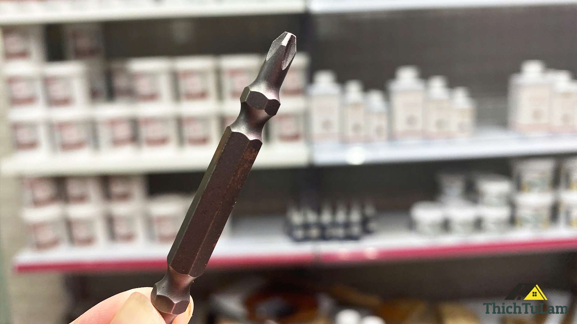 Mũi vít bake 2 đầu (4.5mm) bằng thép S2 PH2PH2x65mm Brosco BR2PH2C45065