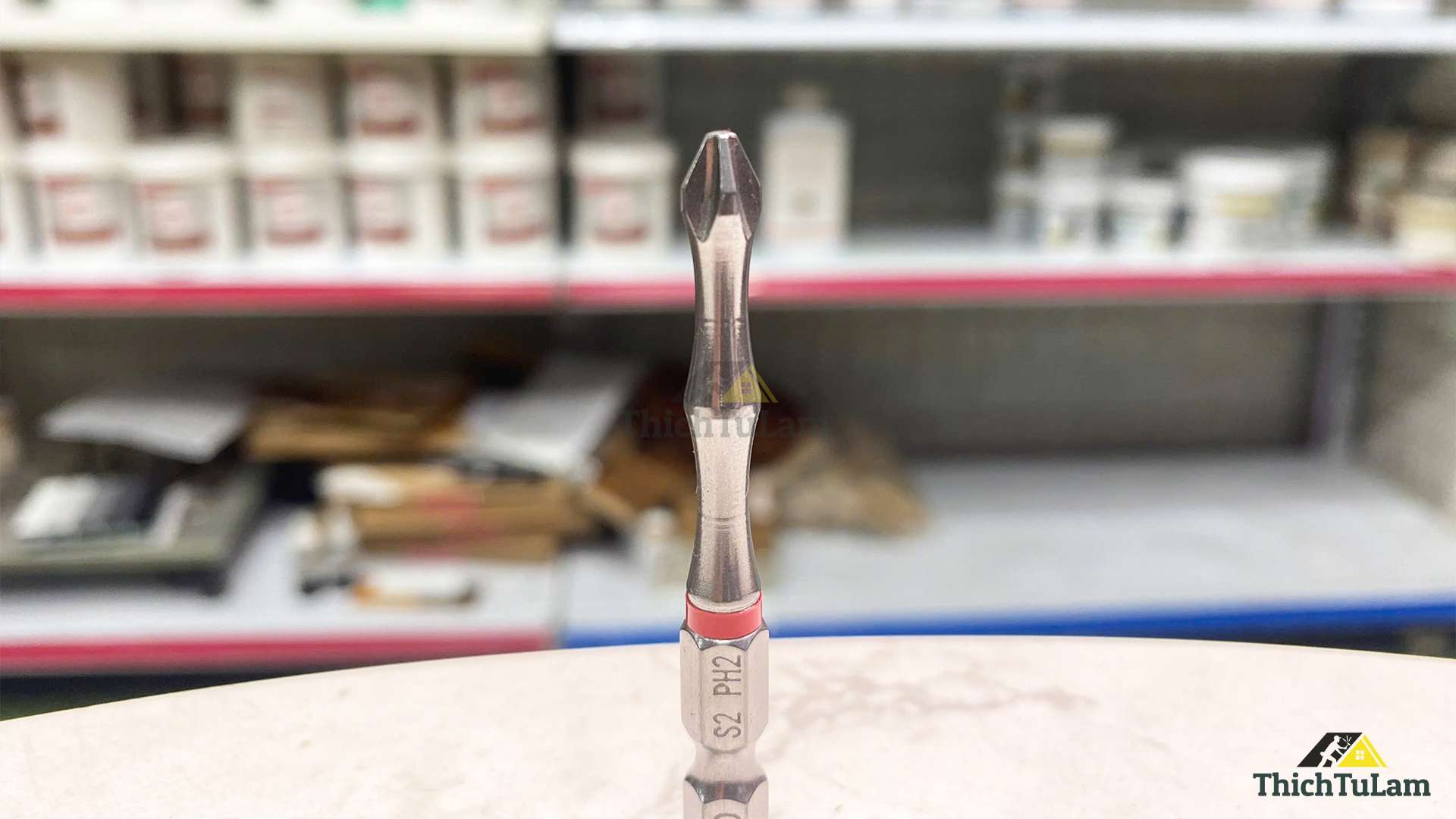 Mũi vít bake PH2 x 65mm bằng thép S2 (vỉ 10 cái) Brosco BRBPH2DT065