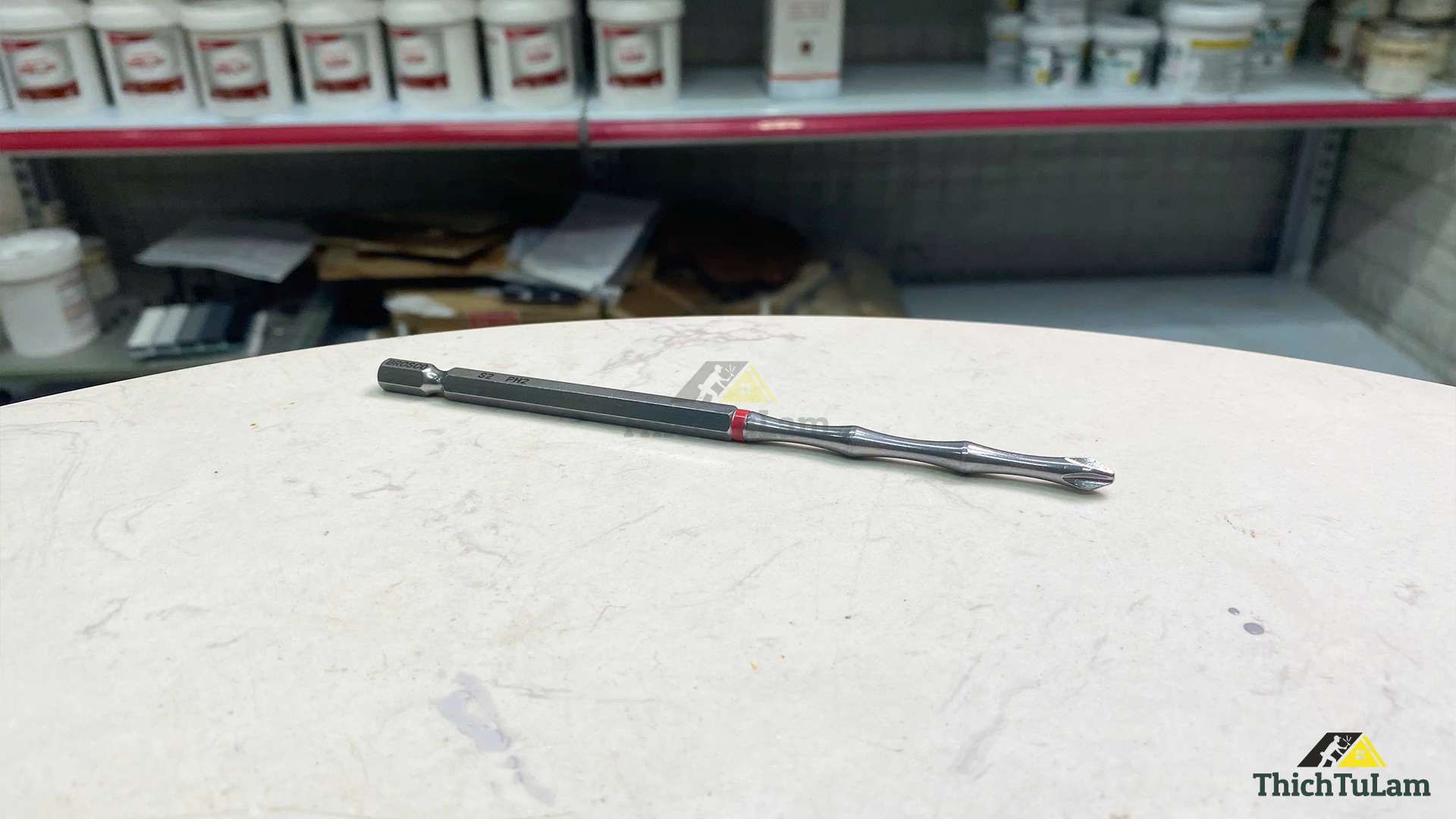 Mũi vít bake PH2x150mm bằng thép S2 (vỉ 10 cái) Brosco BRBPH2DT150