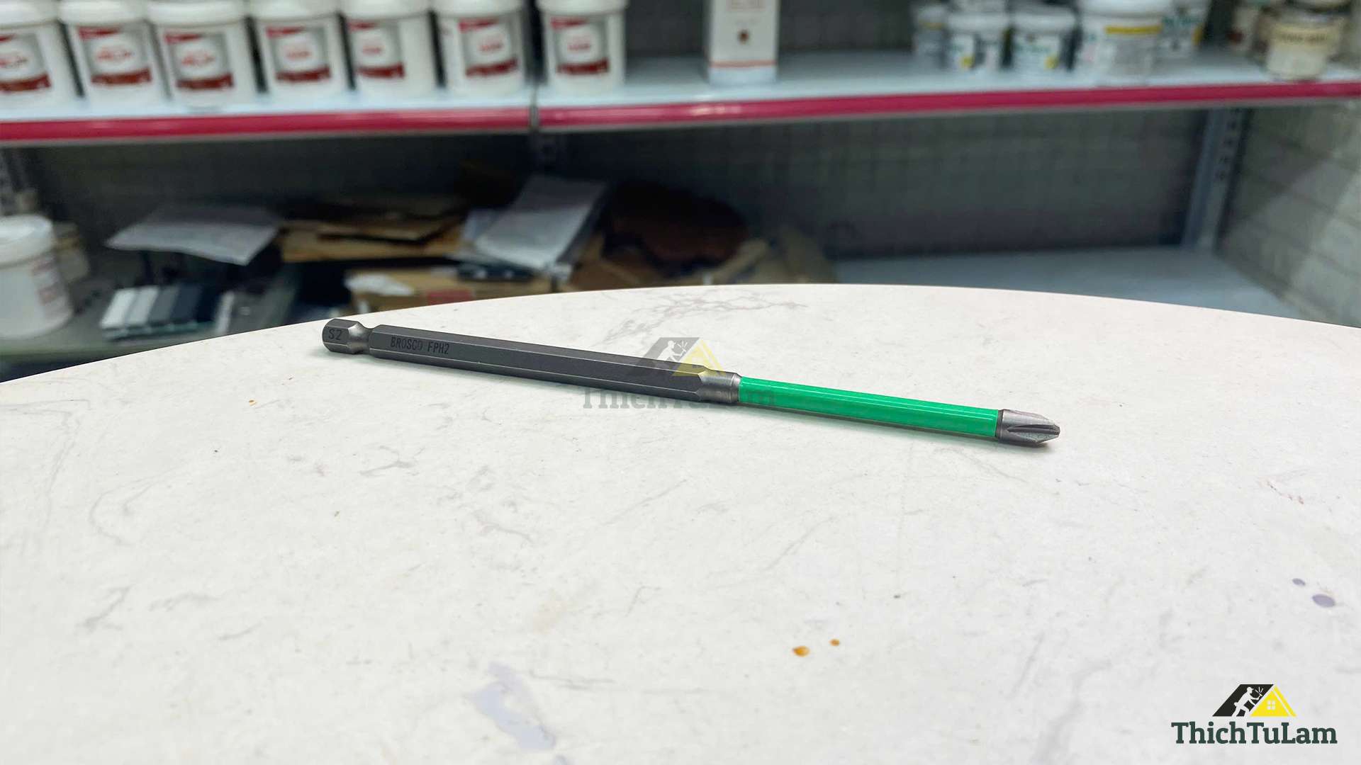 Mũi vít vặn ốc CB FPH2 x 150mm bằng thép S2 (vỉ 10 cái) Brosco BRE55FPH2150