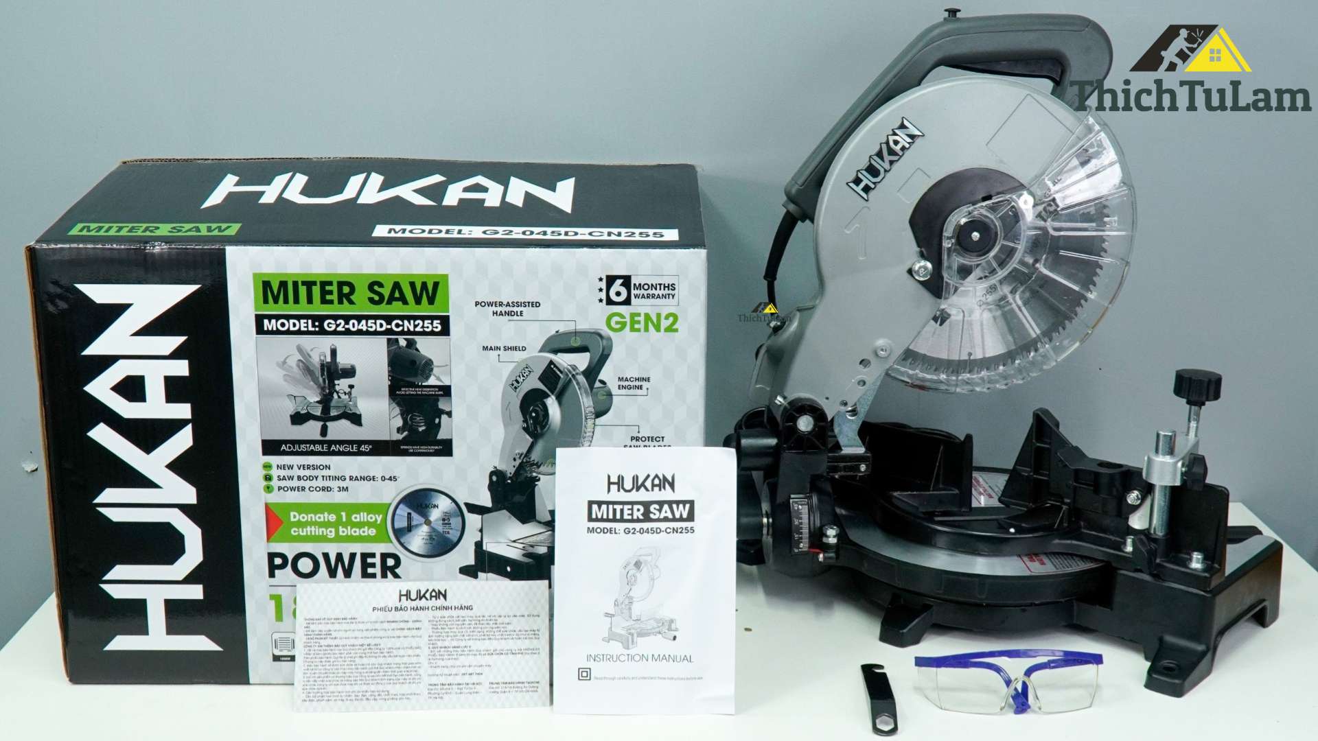 Phụ kiện Máy Cắt Nhôm Hukan Lưỡi 255mm G2-045D-CN255