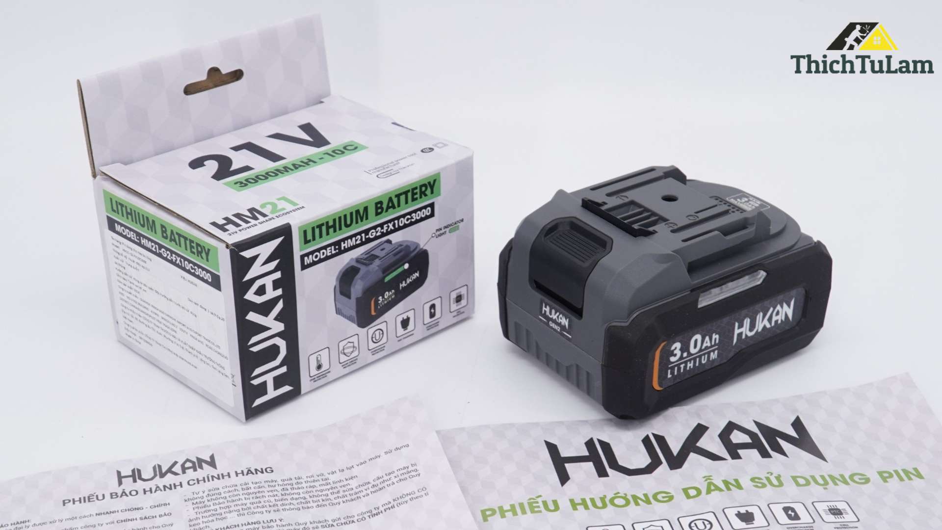 Pin 21v 3.0Ah Hukan HM21-G2-FX10C3000
