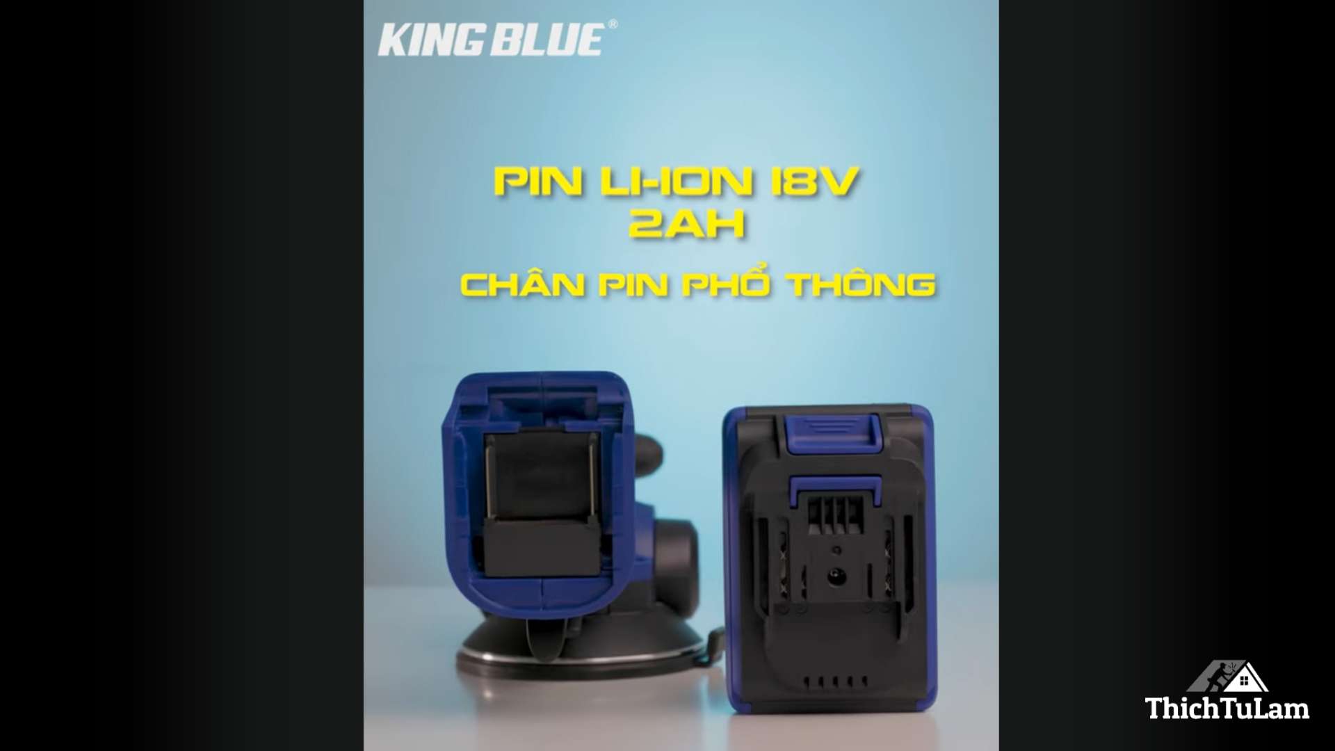 Máy rung gạch pin Kingblue sử dụng chân pin phổ thông