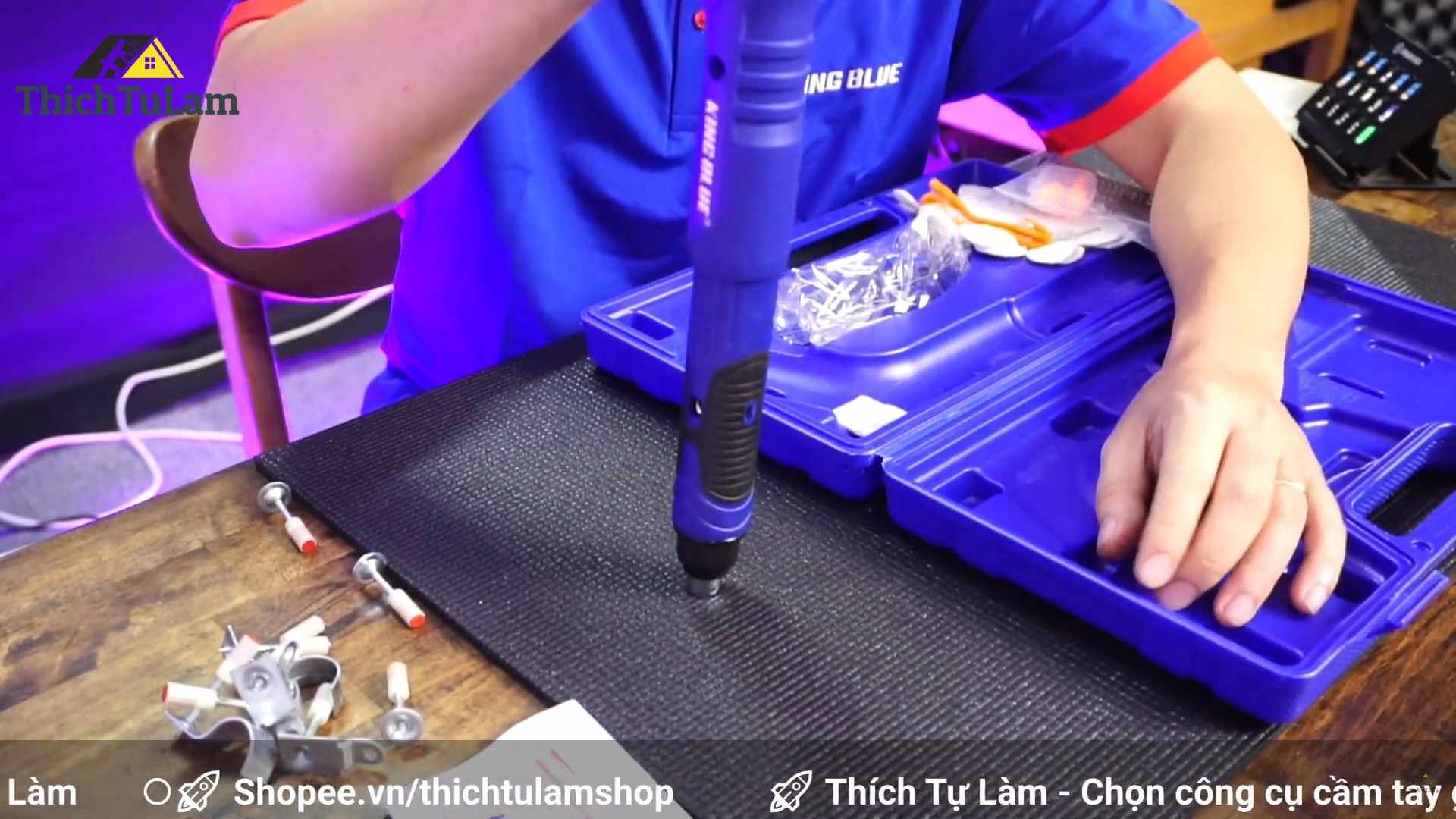 Cách bắn đinh từ trên xuống dưới