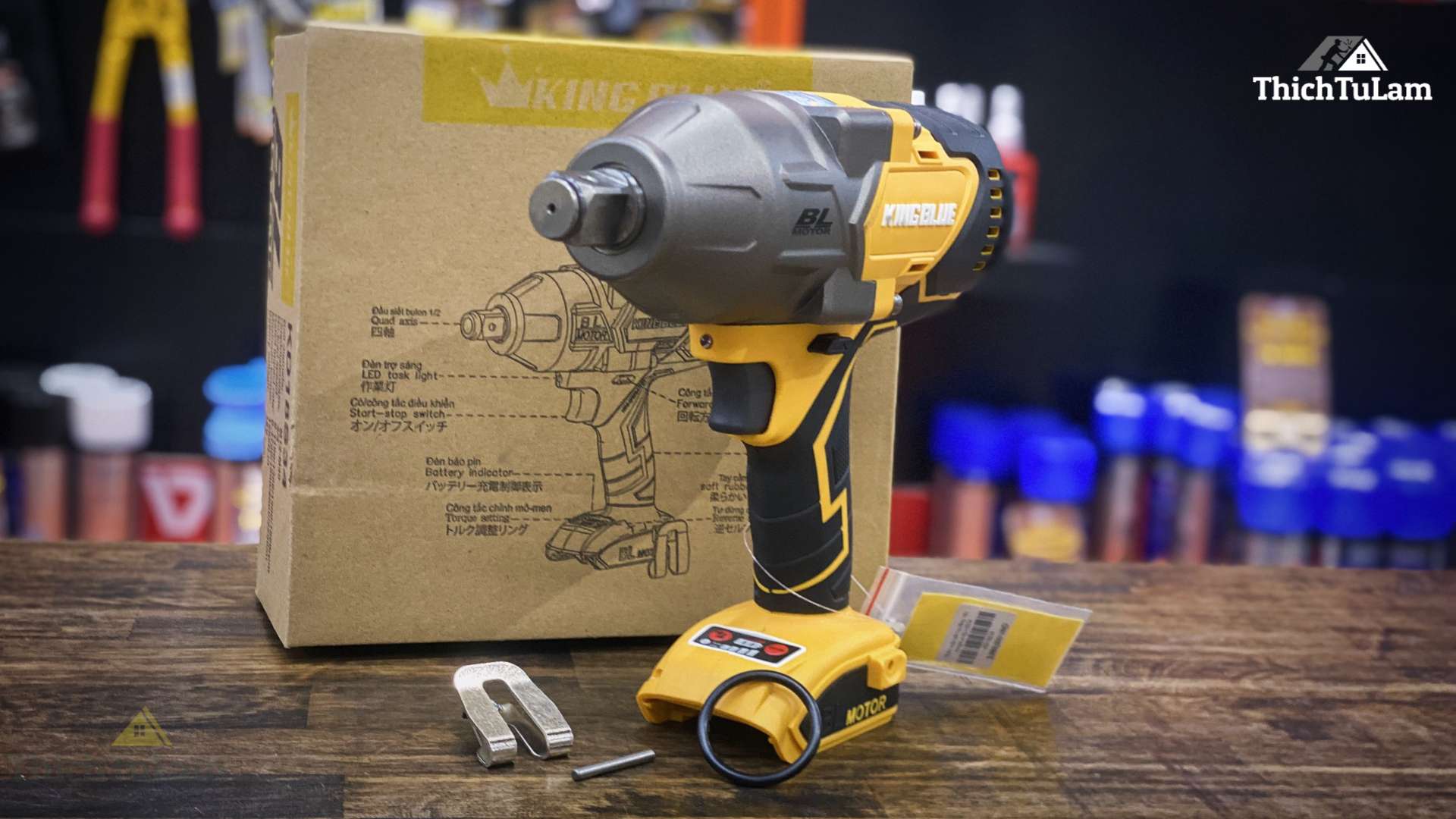 Thân máy bắn bu lông 18v Kingblue KD18S34 (Chân pin Dewalt)