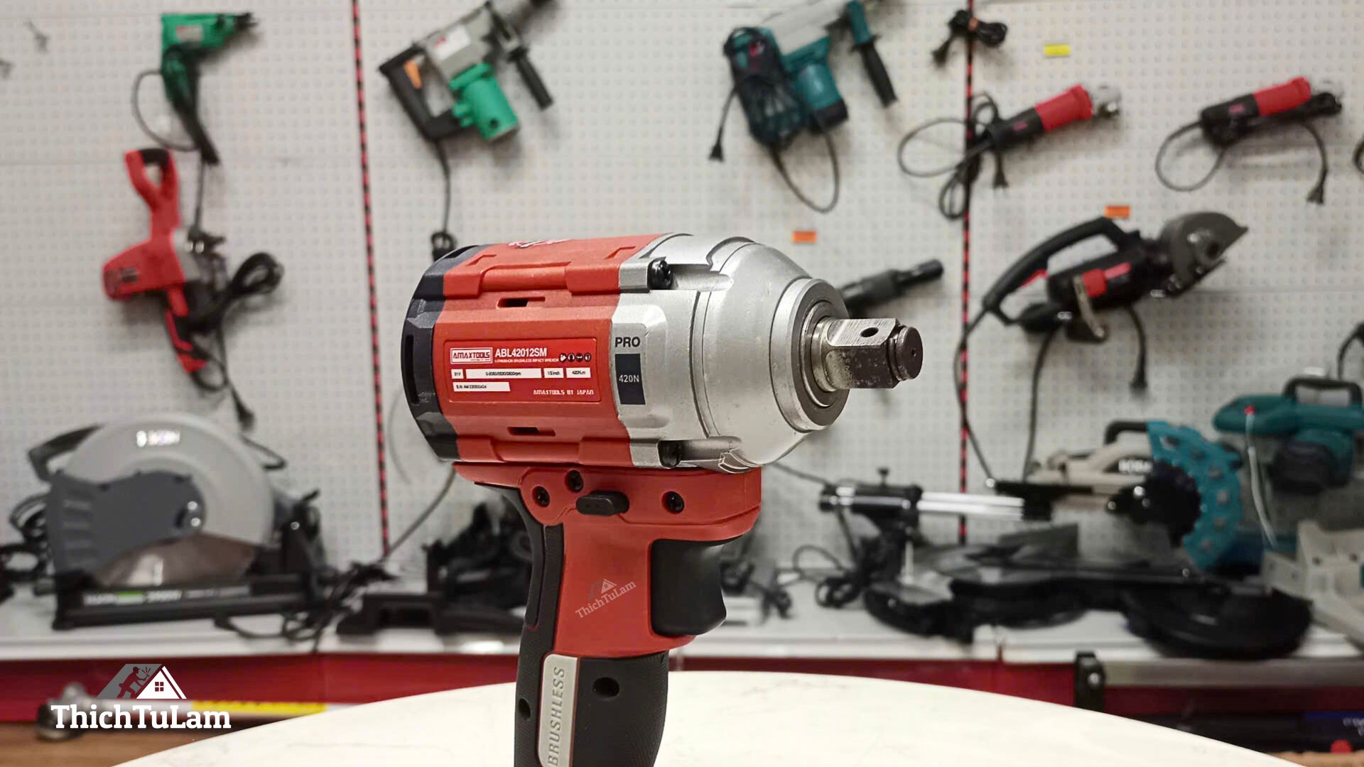 Thân máy bắn bu lông pin 420Nm M21 (đỏ) Amaxtools ABL42012SM
