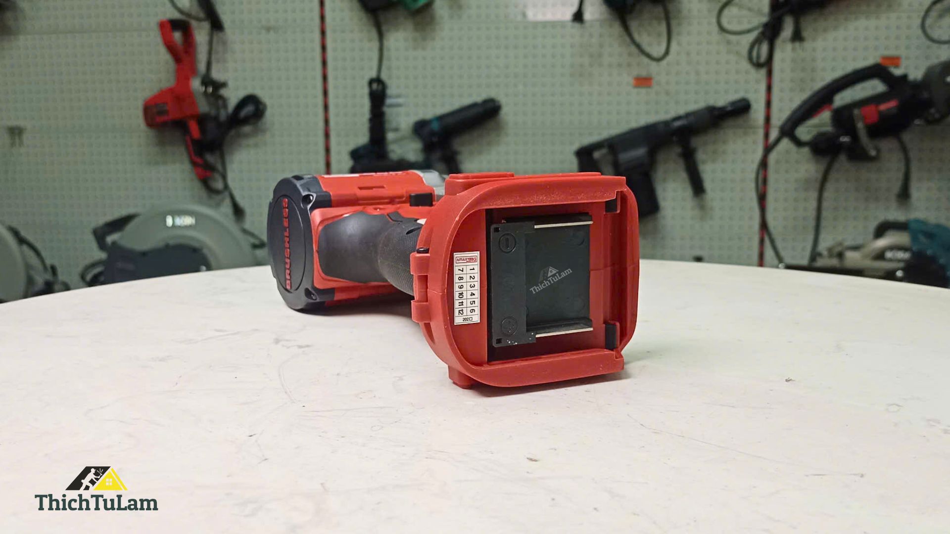 Thân máy bắn bu lông pin 420Nm M21 (đỏ) Amaxtools ABL42012SM