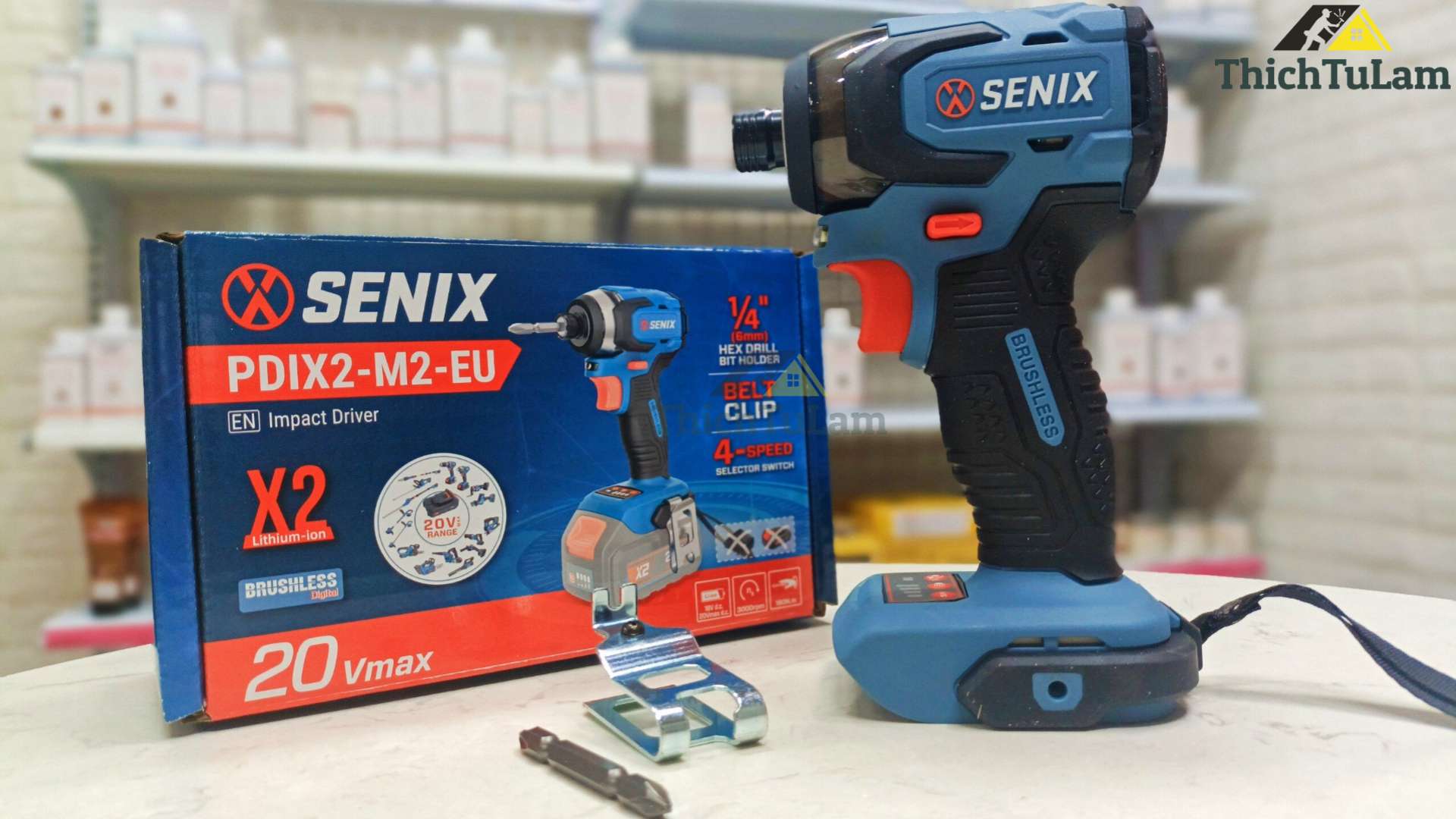 Thân máy bắt vít Pin 20V 180Nm Senix PDIX2-M2-0