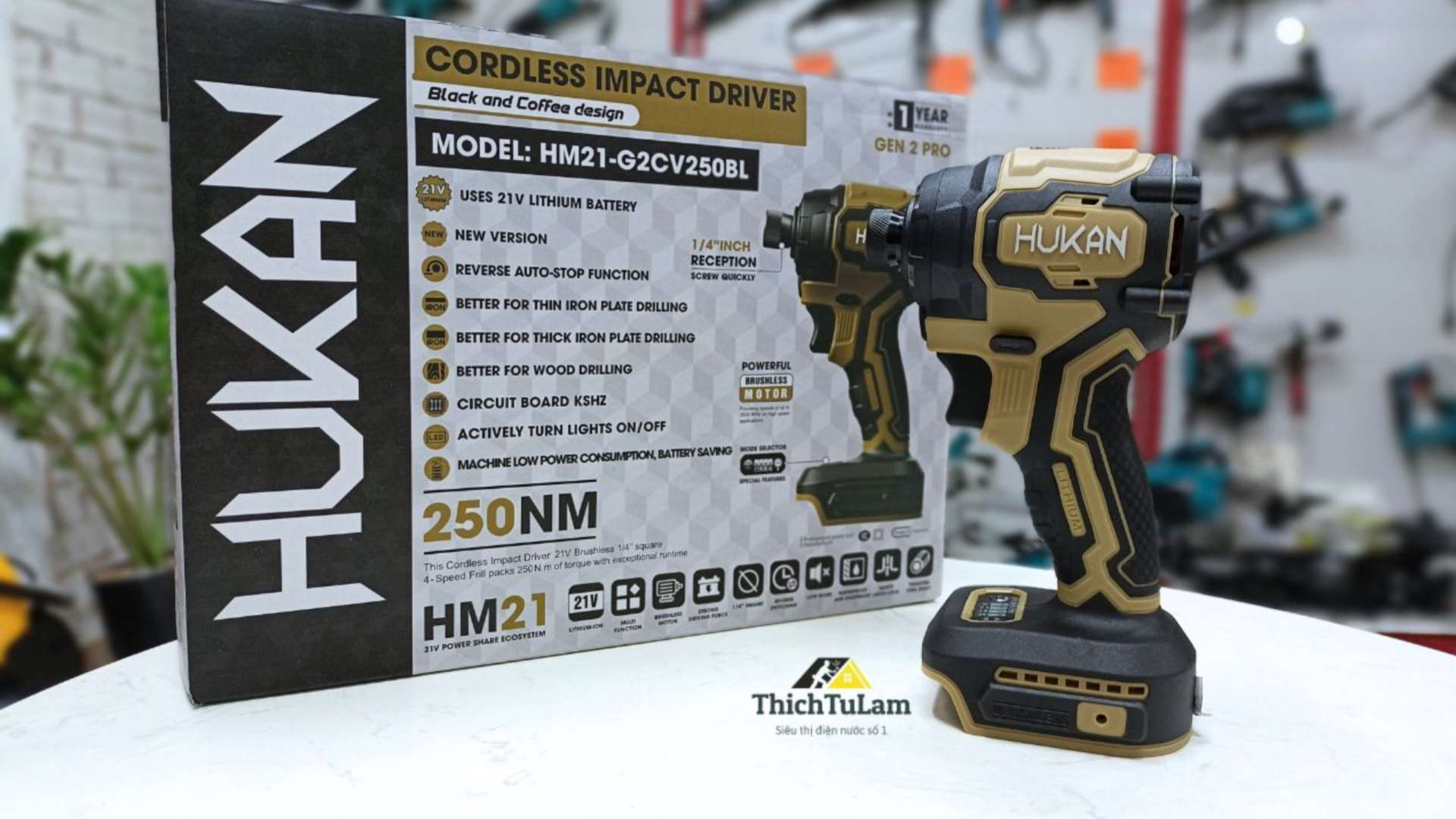 Thân máy bắn vít pin Hukan HM21-G2CV250BL