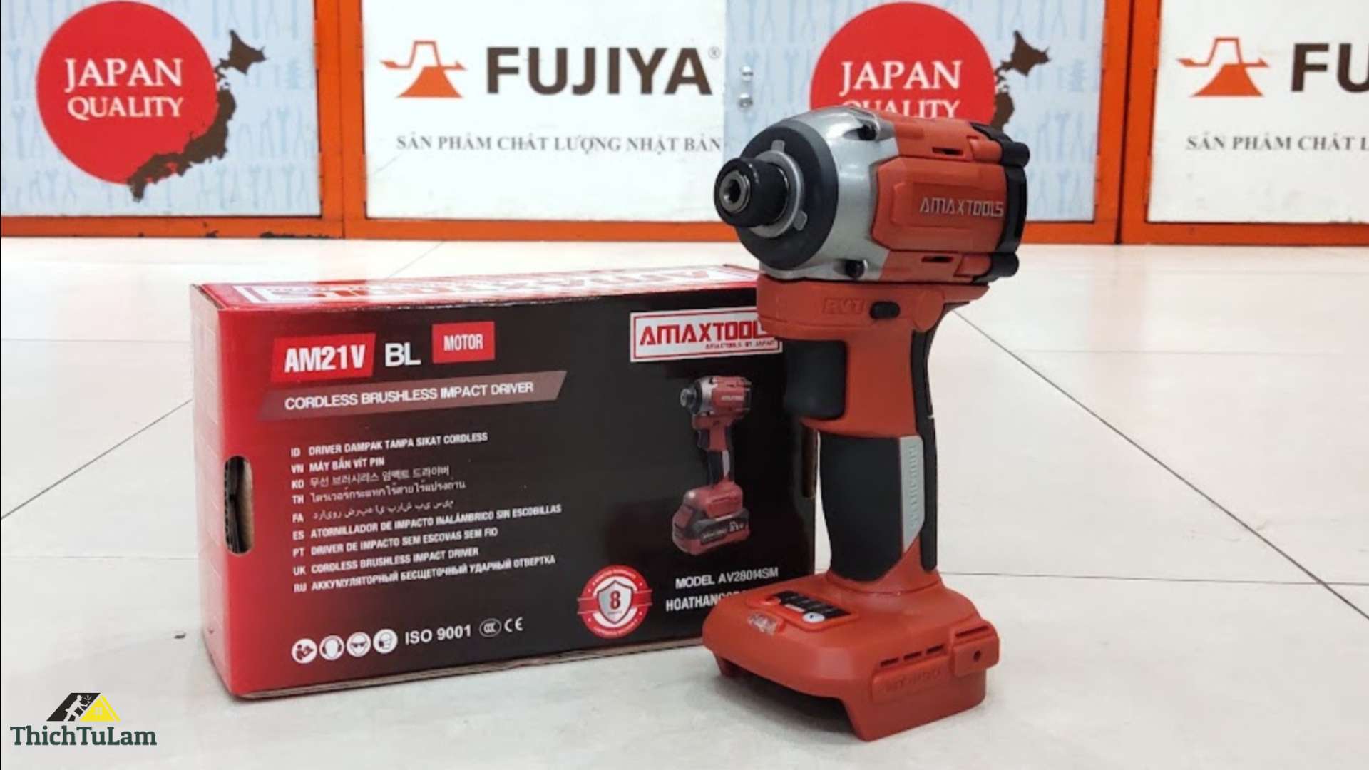 Thân máy bắt vít pin 280Nm M21 (đỏ) Amaxtools AV28014SM.R