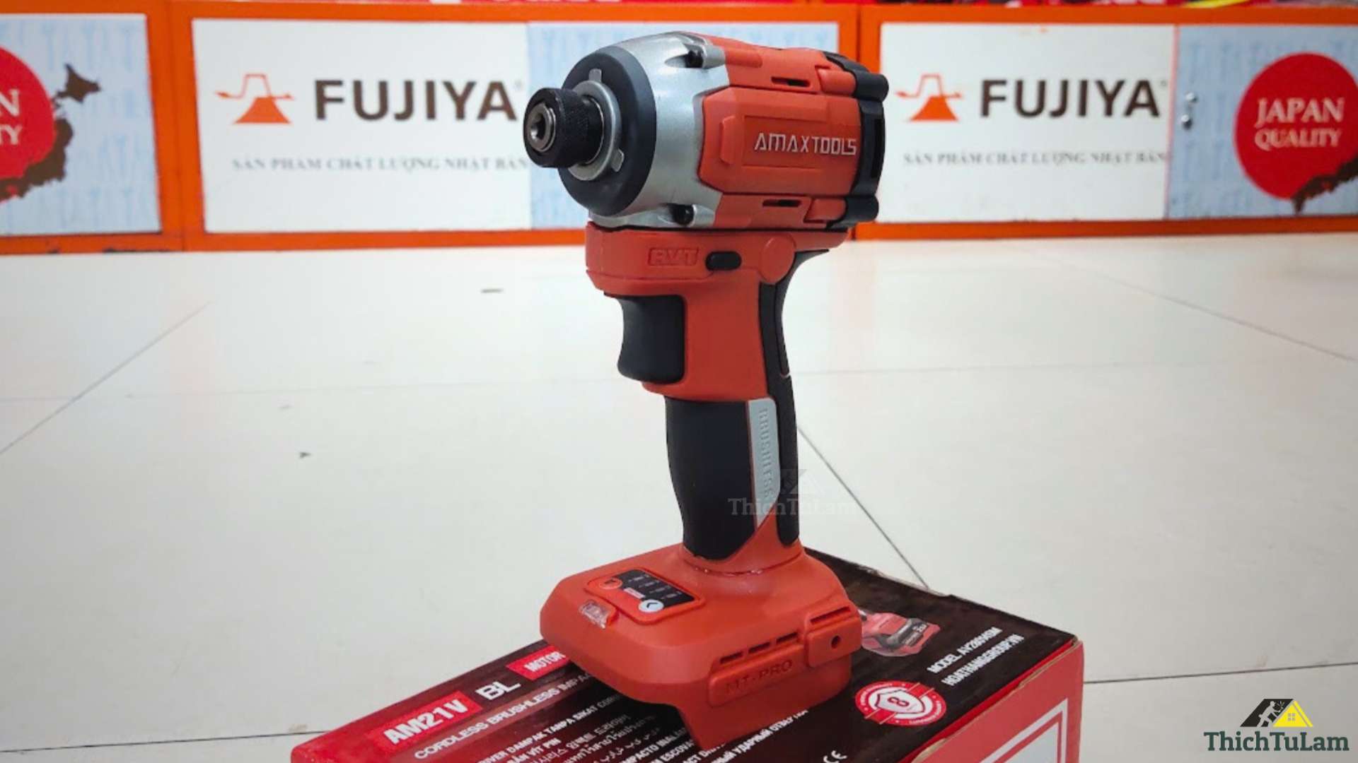 Thân máy bắt vít pin 280Nm M21 (đỏ) Amaxtools AV28014SM.R