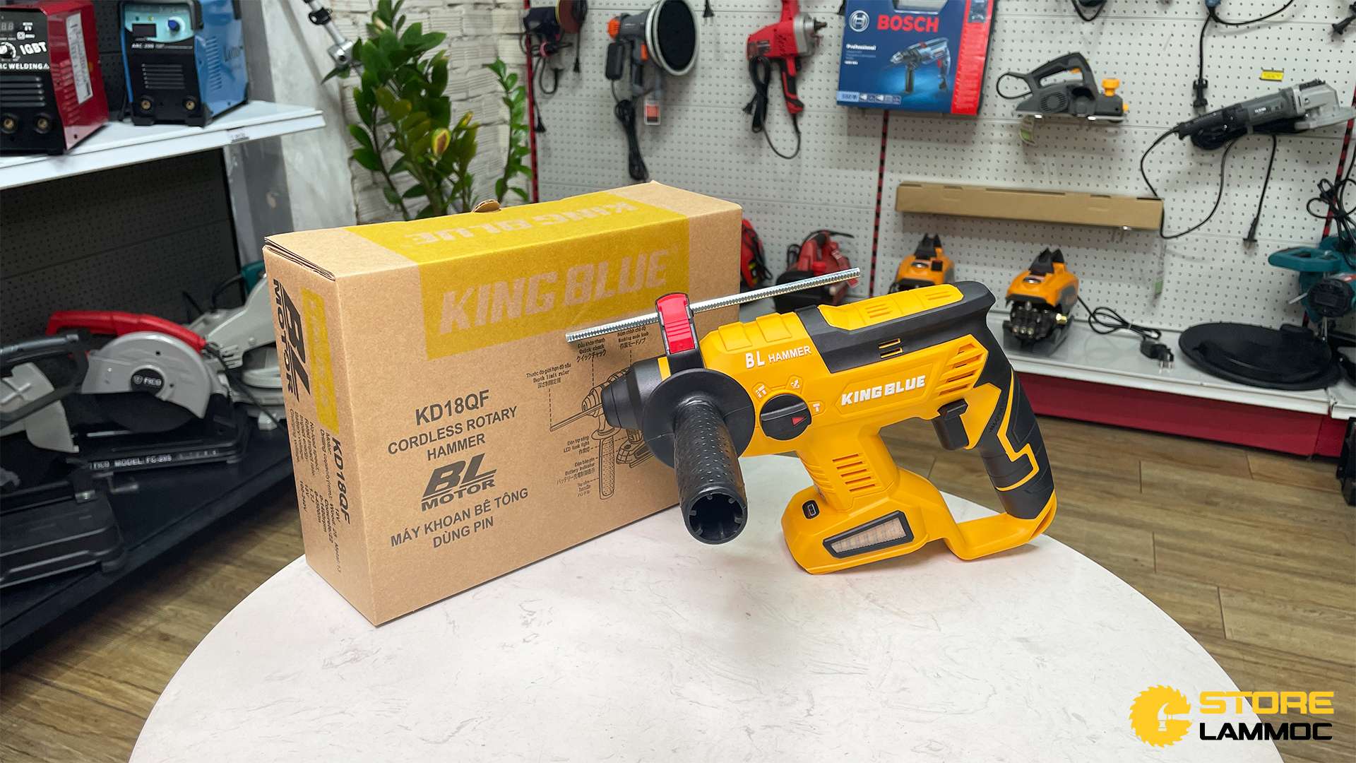 Thân máy khoan bê tông pin Dewalt 18V Kingblue KD18QF