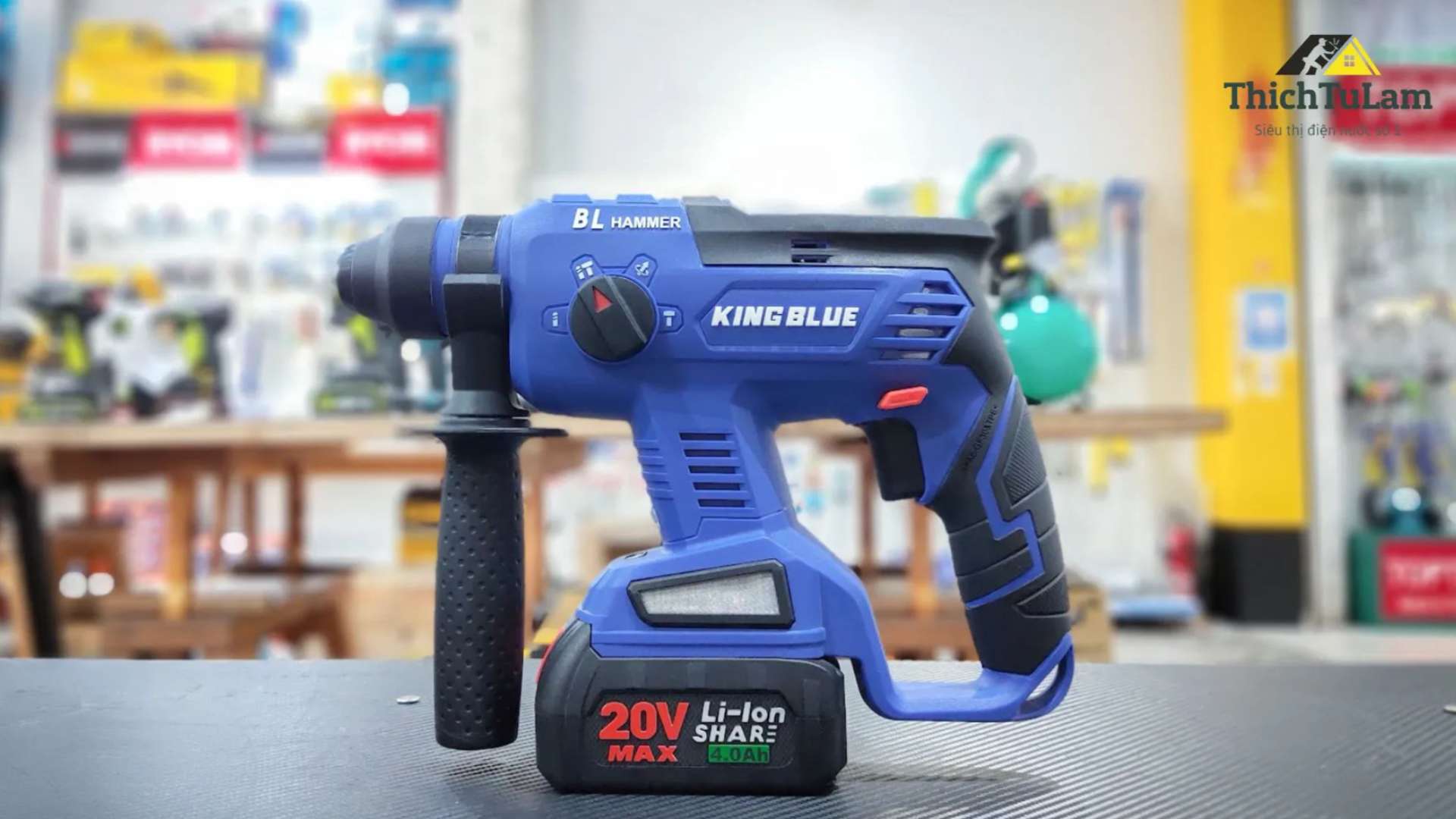 Thân máy khoan bê tông pin 20V Kingblue KB20QF lực 1.7J (Chân pin Bosch)