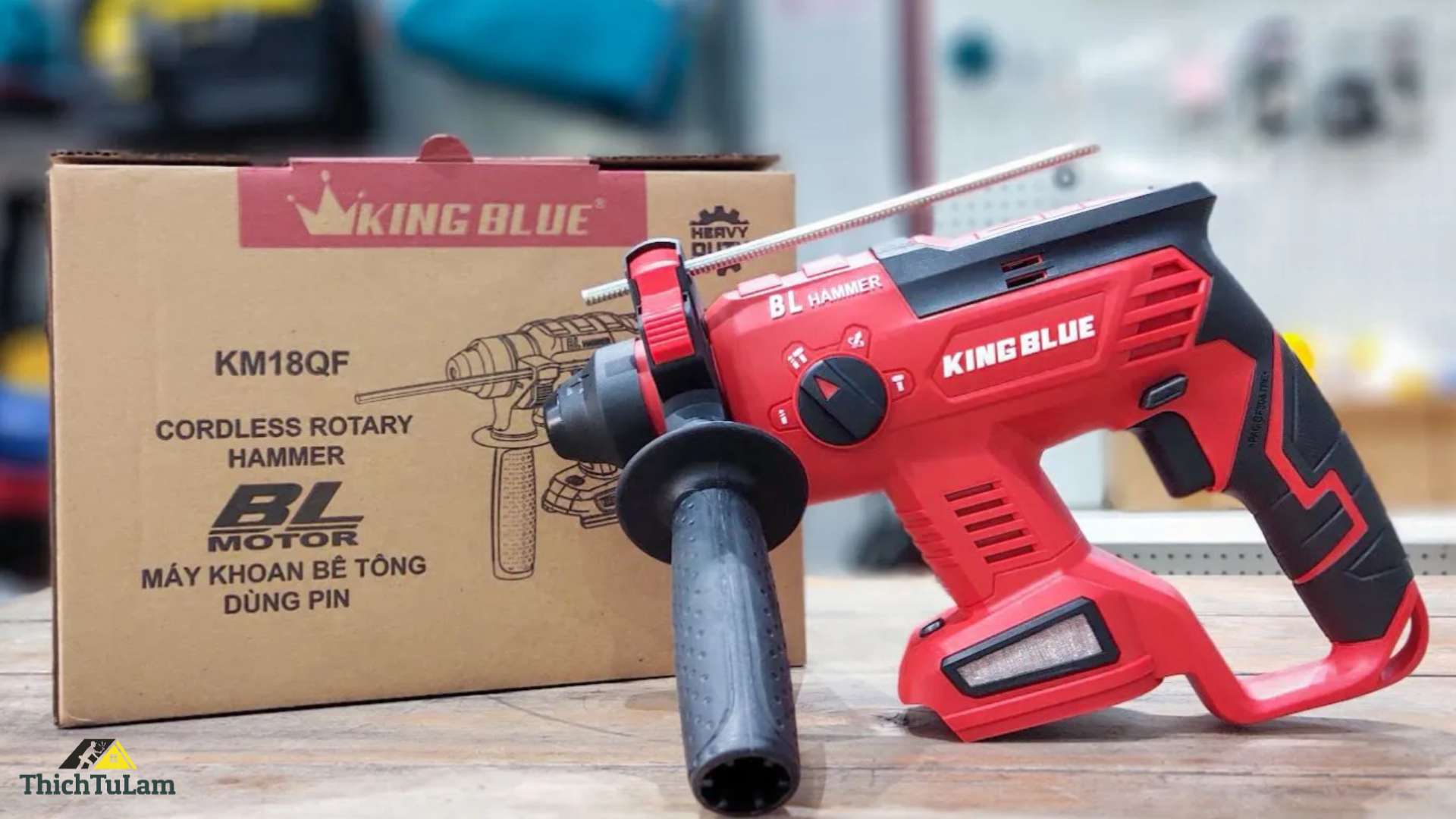 Thân máy khoan bê tông pin 18V Kingblue KM18QF (Chân pin Makita)