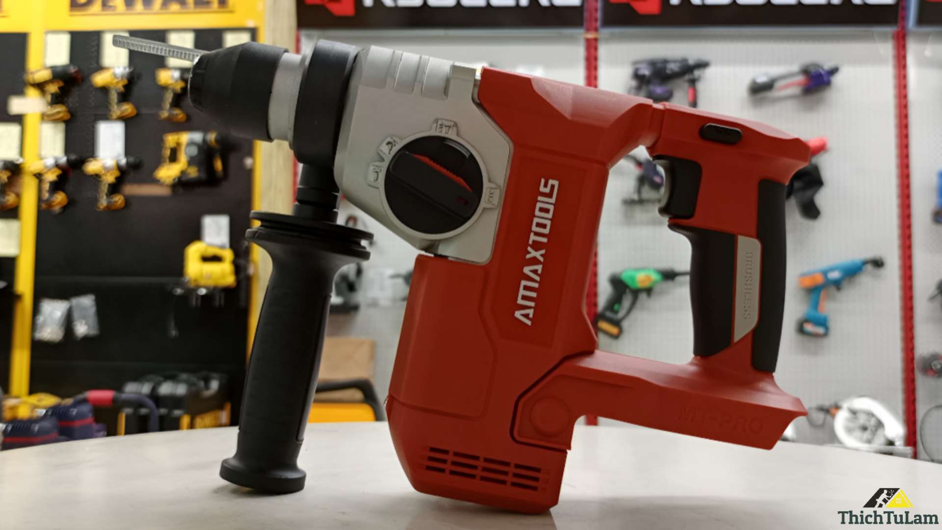 Thân máy khoan bê tông pin M21 Amaxtools A3CN28SM.R (đỏ)