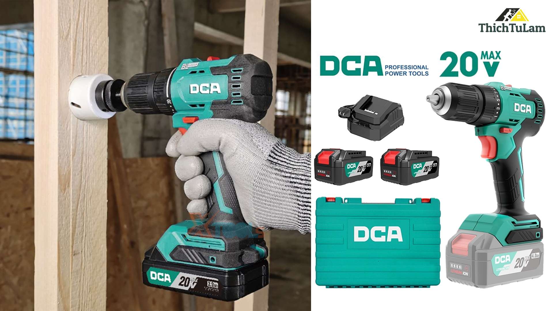 Thân máy khoan không chổi than pin 20V DCA ADJZ2050Z