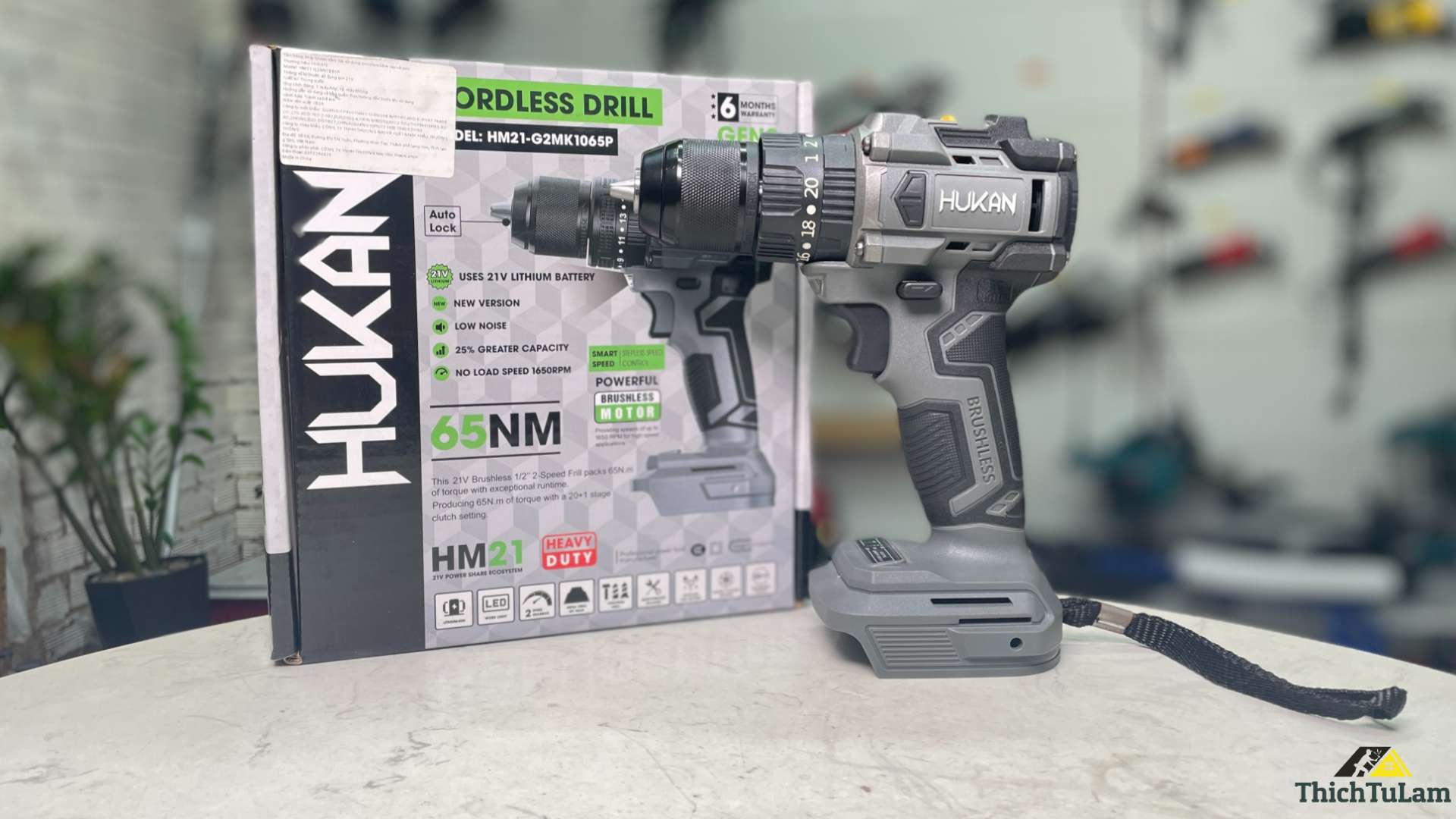 Thân máy khoan pin 10mm Gen 2 Hukan HM21-G2MK1065P-T