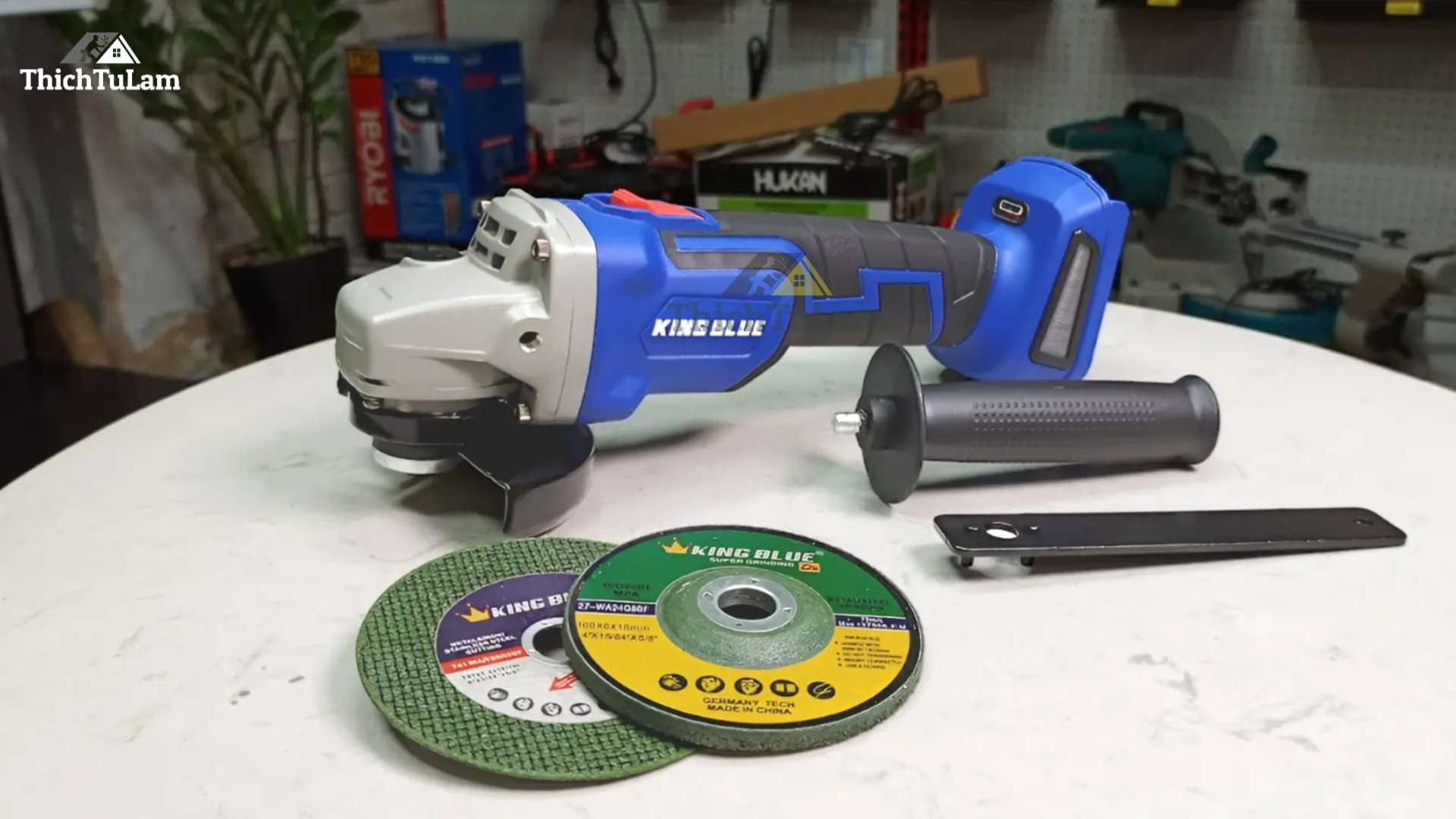 Thân máy mài góc pin 20V Kingblue KB20MG đĩa 100mm (Chân Bosch)