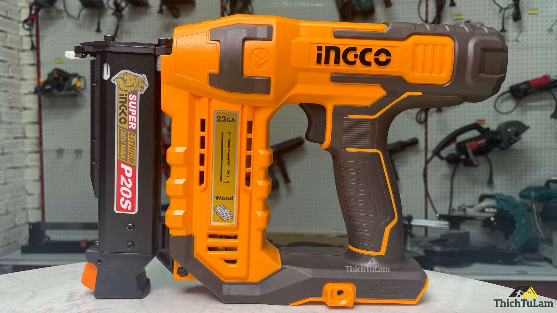 Thân súng bắn đinh ghim dùng pin 20V-35mm Ingco CBNLI3603