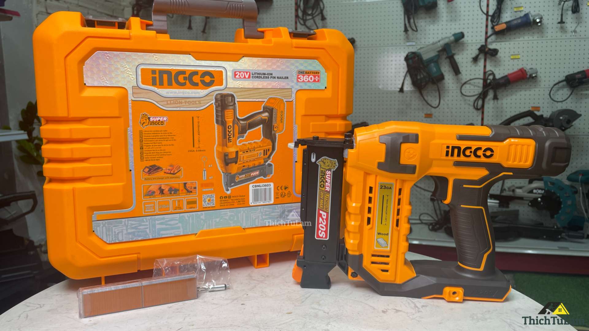 Thân súng bắn đinh ghim dùng pin 20V-35mm Ingco CBNLI3603