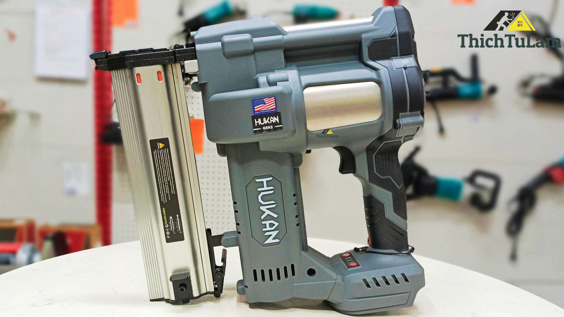 Thân súng bắn đinh gỗ pin 21v F50 Hukan HM21-G2-SBD113BL