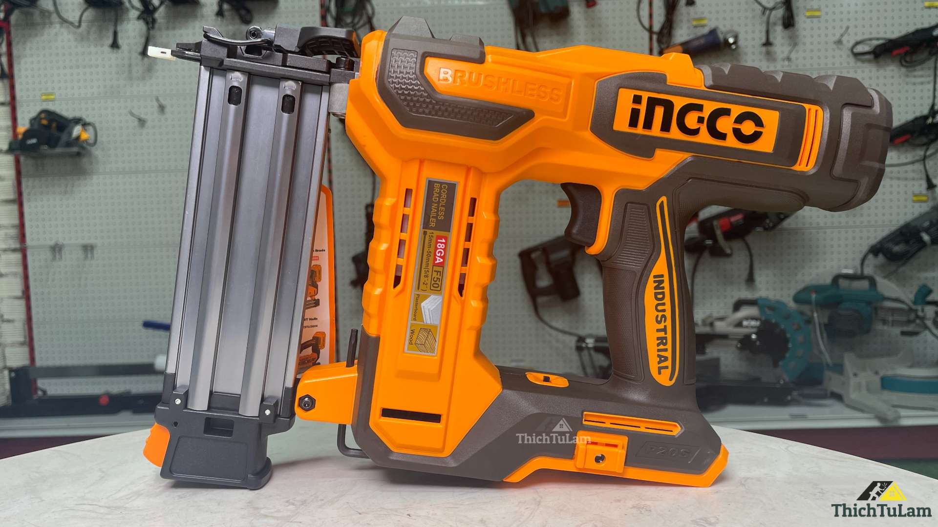 Thân súng bắn đinh thẳng dùng pin 20V-50mm Ingco CBNLI5005