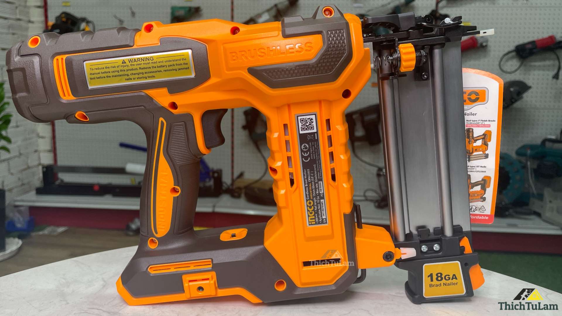 Thân súng bắn đinh thẳng dùng pin 20V-50mm Ingco CBNLI5005