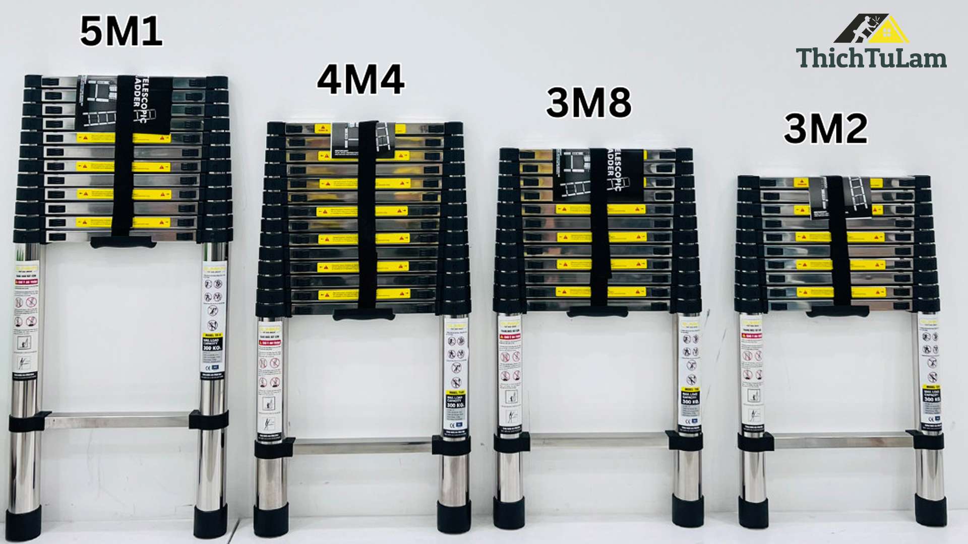 THANG RÚT ĐƠN NHÔM CAO 3.8M YBY PANCH T380-NHOM