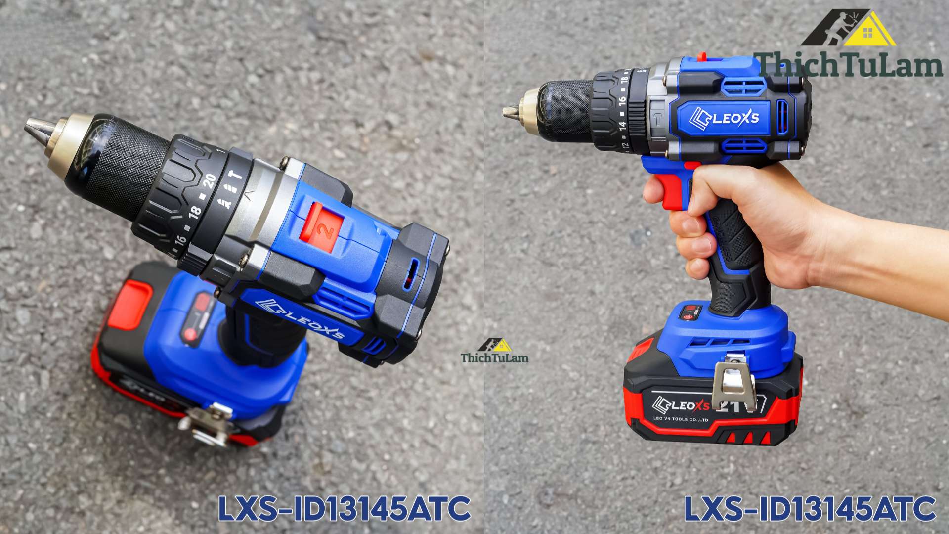 Thiết kế Máy khoan pin M21 LEOXS LXS-ID13145ATC