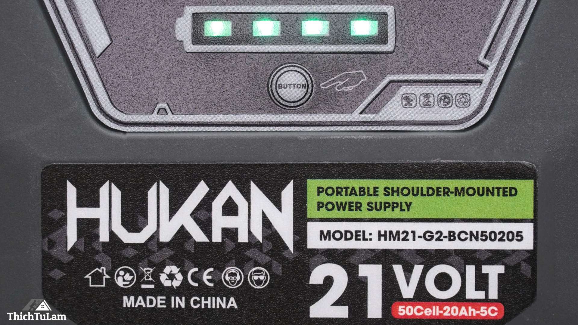 Thông số kỹ thuật Bộ cấp nguồn di động pin Hukan HM21-G2-BCN50205