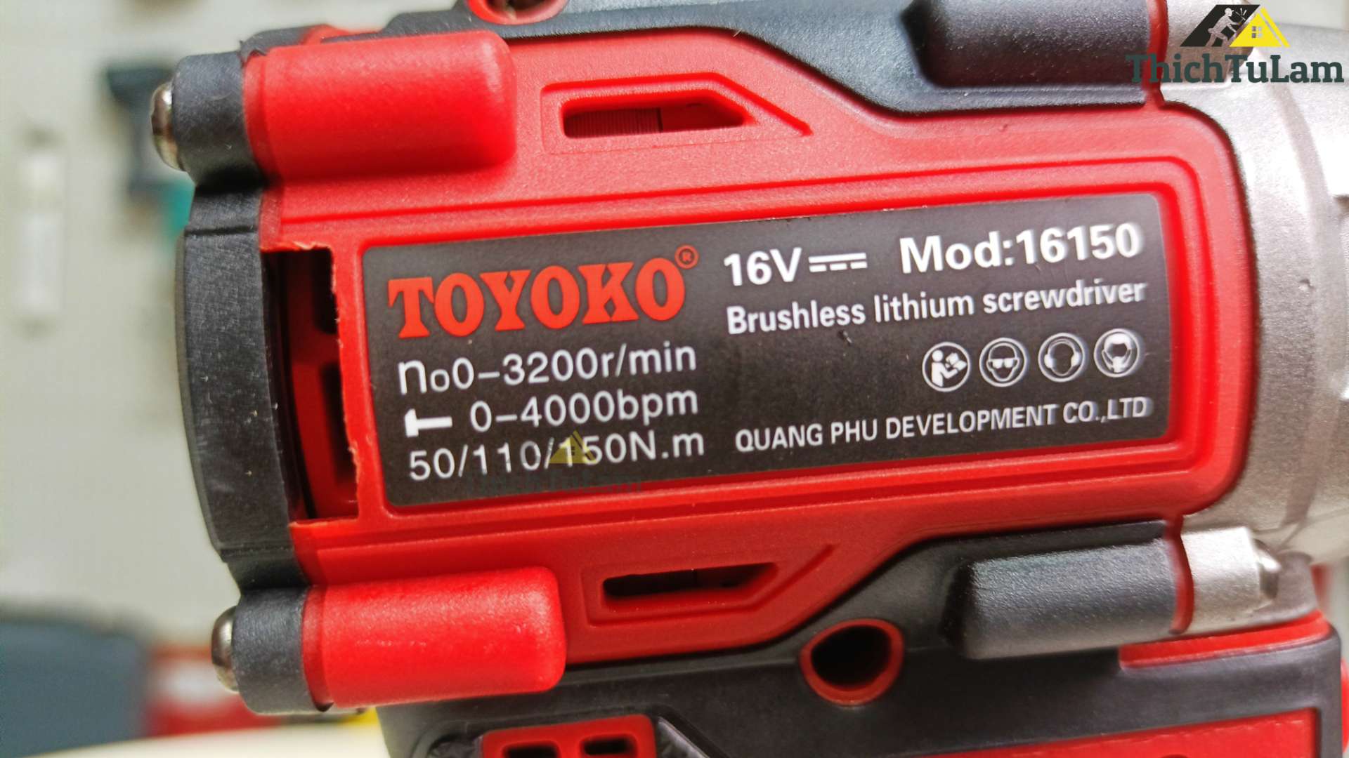Thông số kỹ thuật máy bắt vít 16.8V Toyoko T16150F