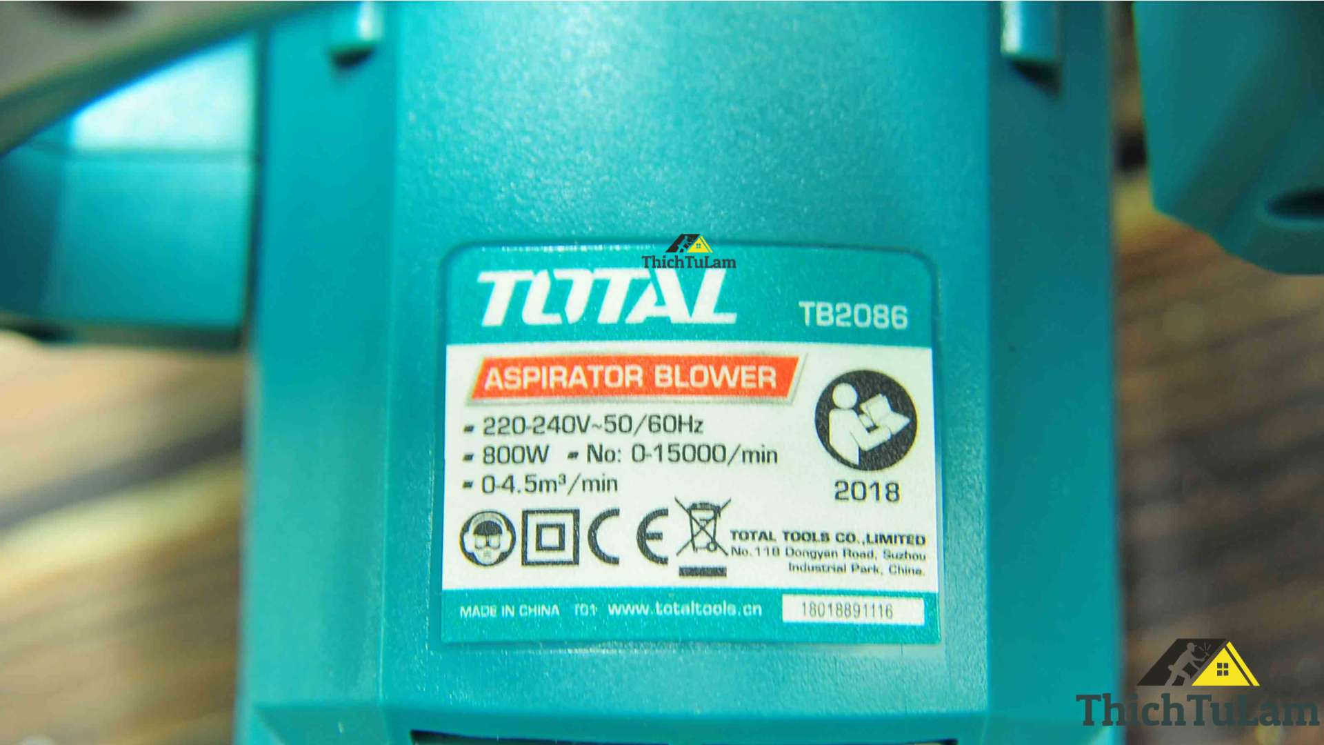 Thông số kỹ thuật Máy hút thổi TOTAL TB2086