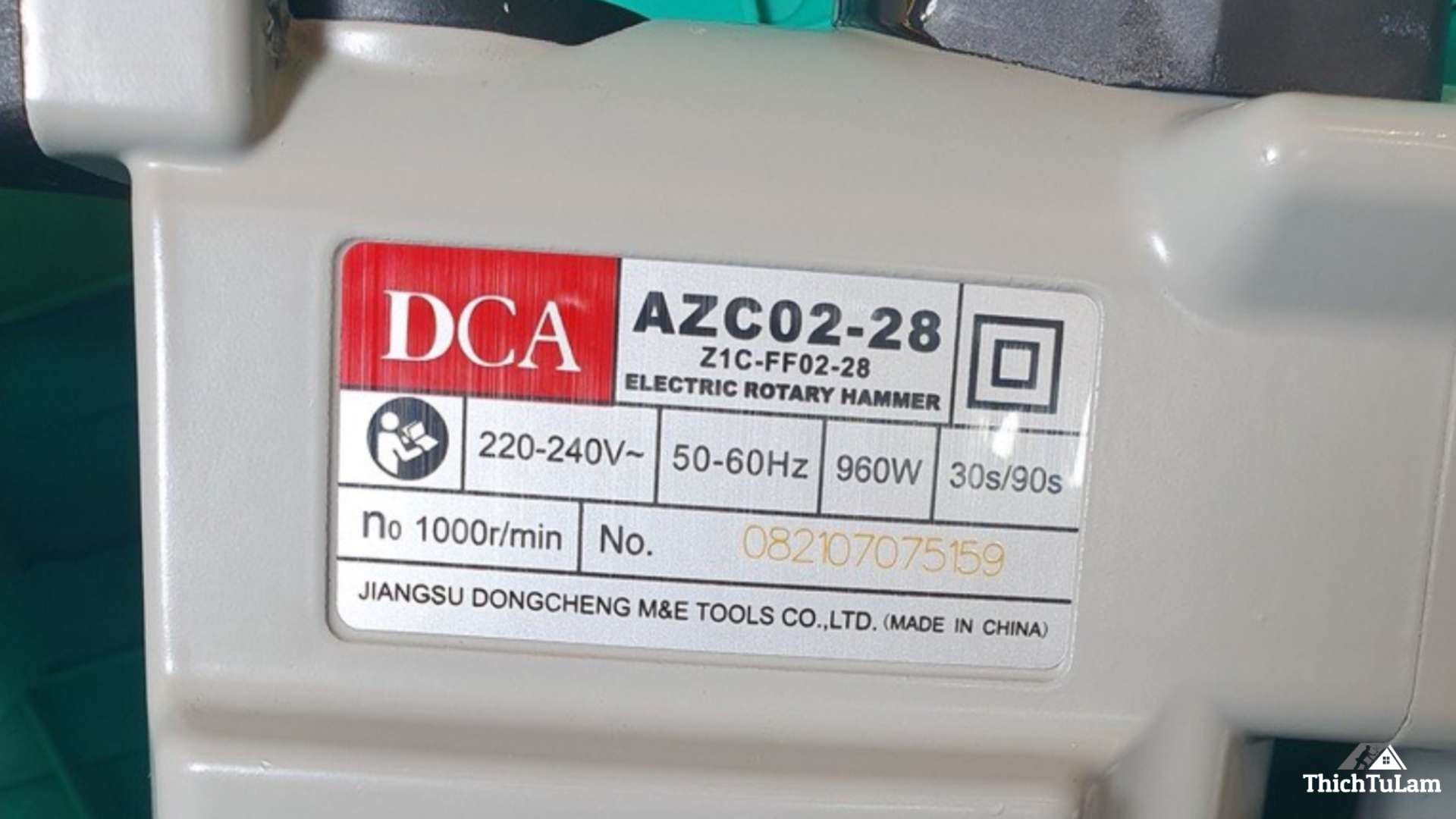 Thông số kỹ thuật máy khoan bê tông DCA AZC02-28