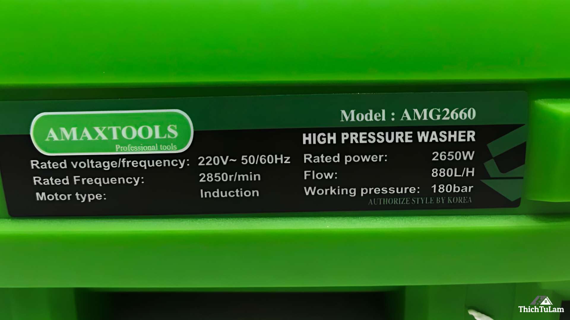 Thông Số Kỹ Thuật Máy rửa xe Amaxtools AMG 2660