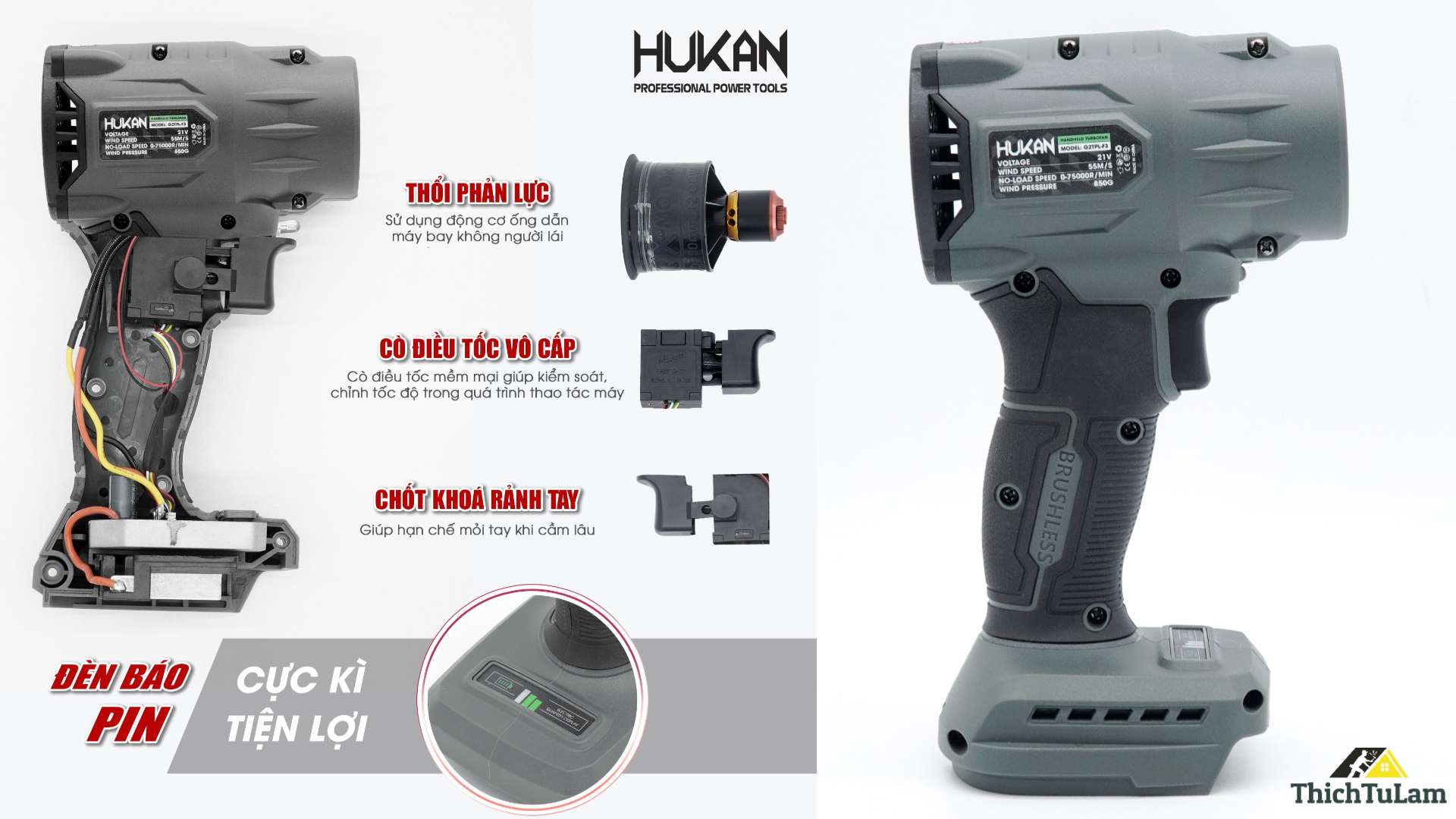 Thông số kỹ thuật máy thổi phản lực Hukan G2TPL-F3