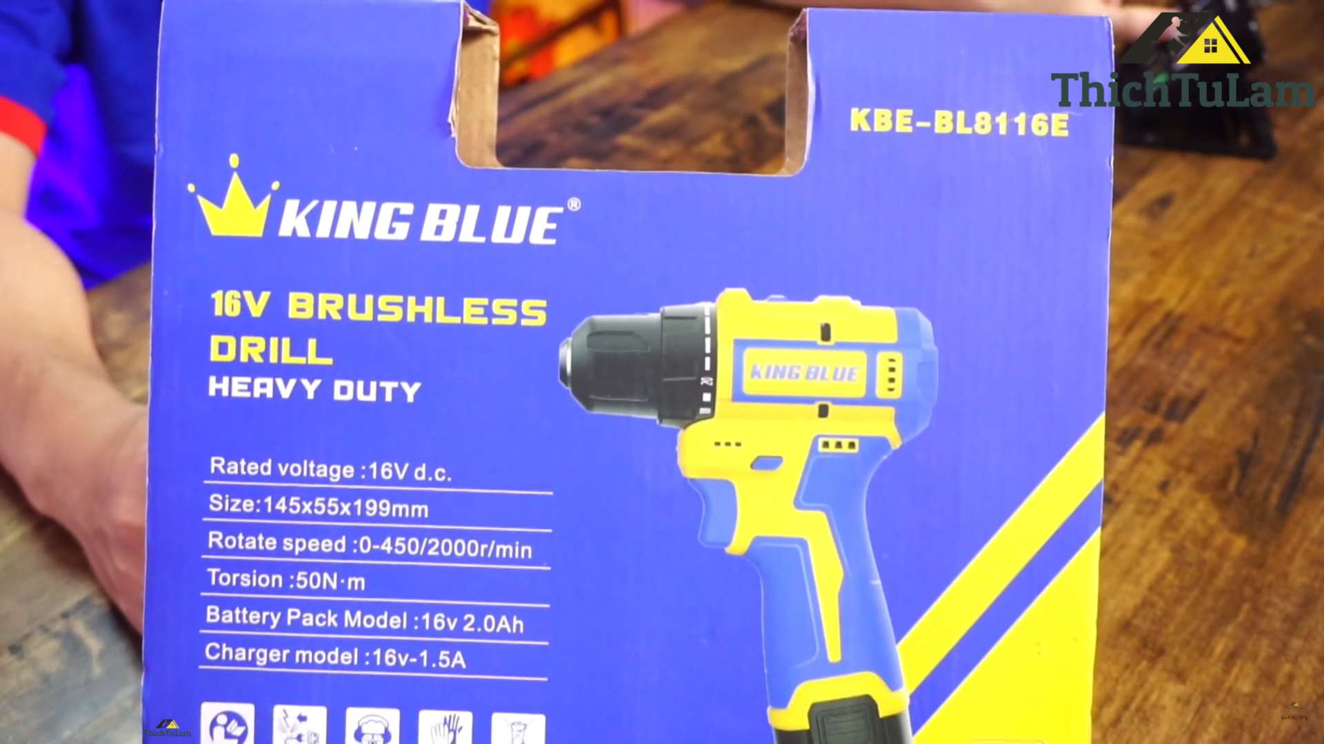 Thông số kỹ thuật Máy Khoan Pin 16V KBE-BL8116E King Blue