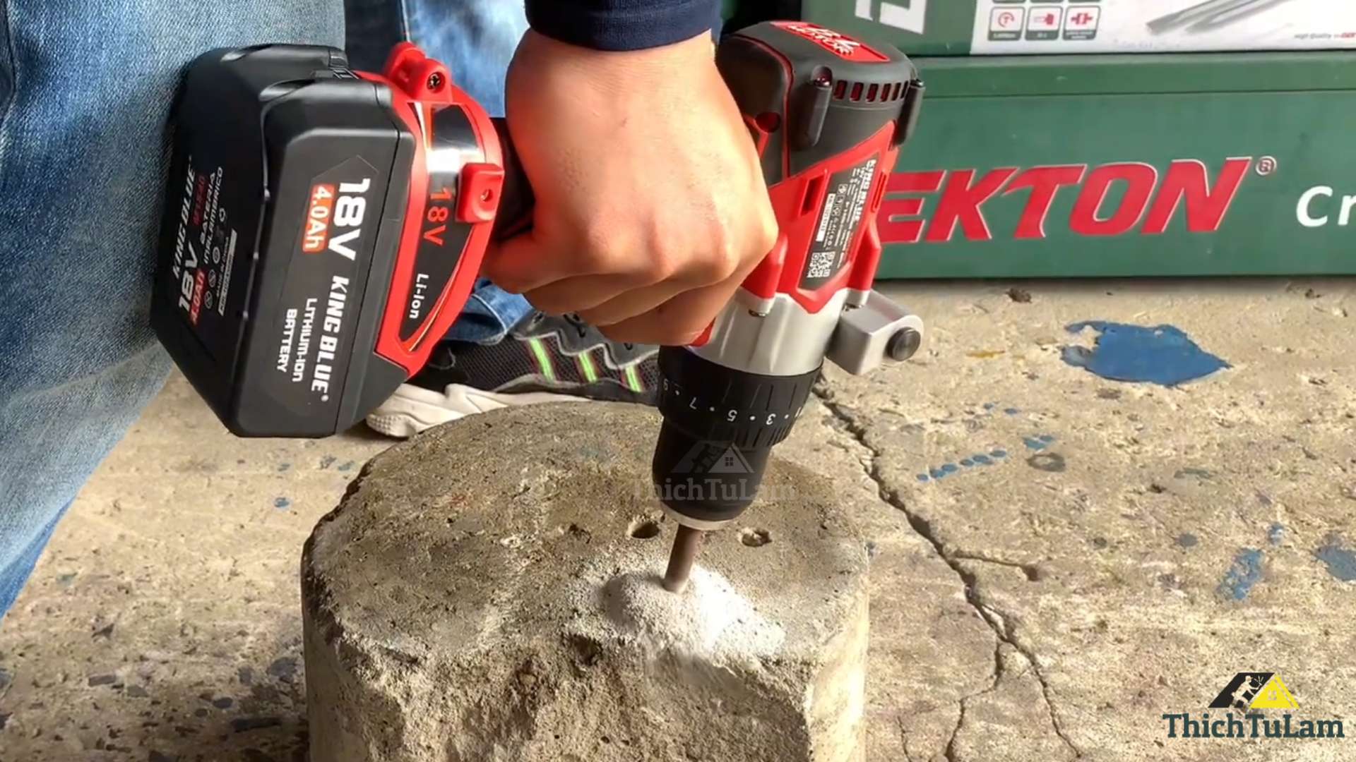 Thử nghiệm máy khoan pin Kingblue KM18QE