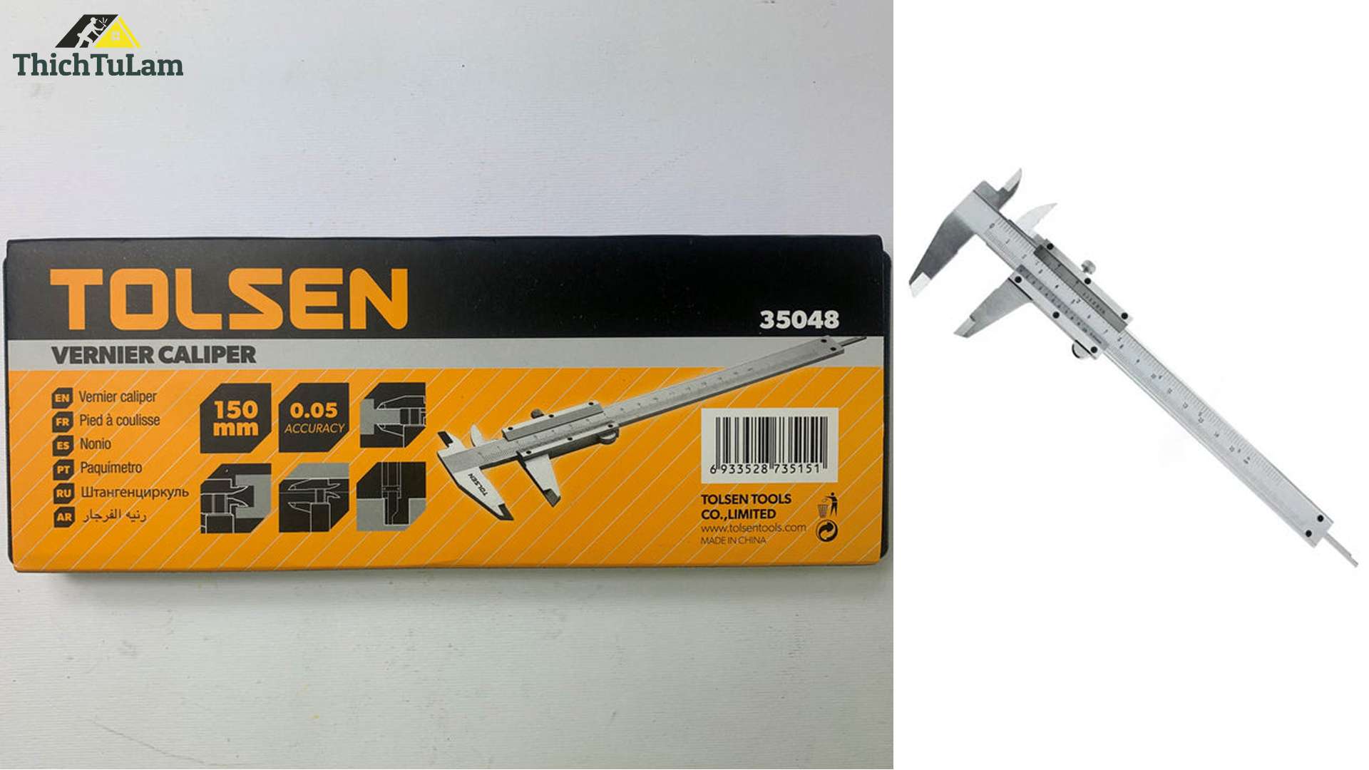 THƯỚC CẶP CƠ 150MM TOLSEN 35048