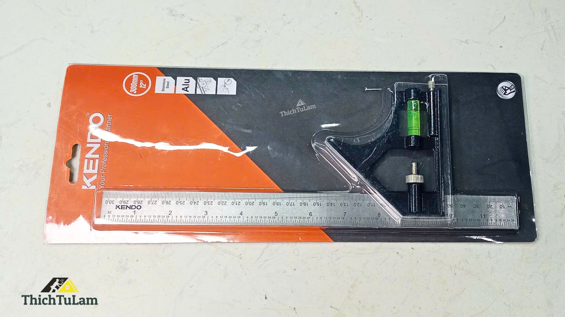 Thước góc thủy - đơn vị mét và inch kích thước 12inch 300mm Kendo 35314