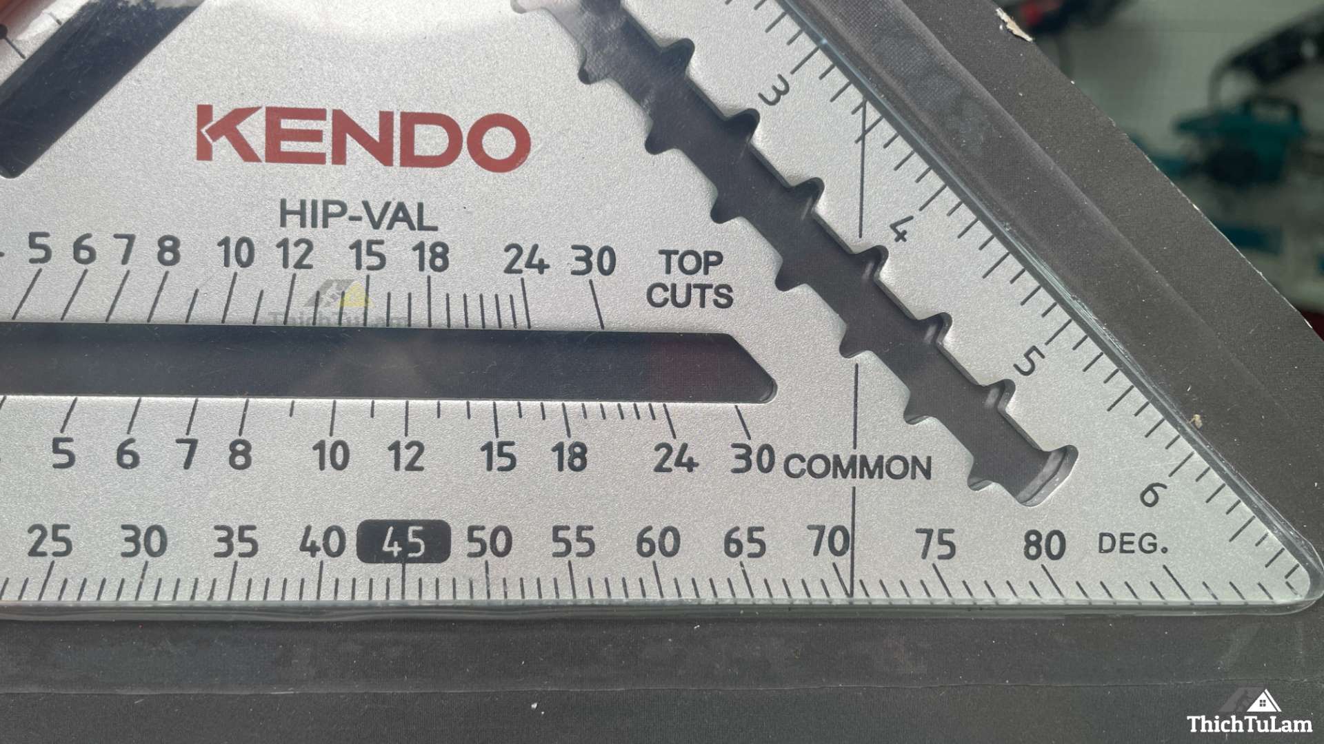 Thước nhôm tam giác đa chức năng 185mmx260mm/ 7inch Kendo 35315