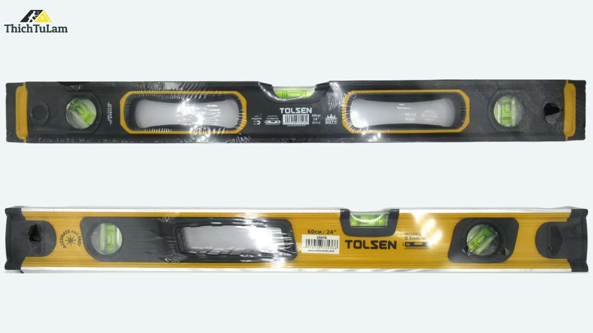 Thước thủy từ tính Tolsen 3 ống thủy