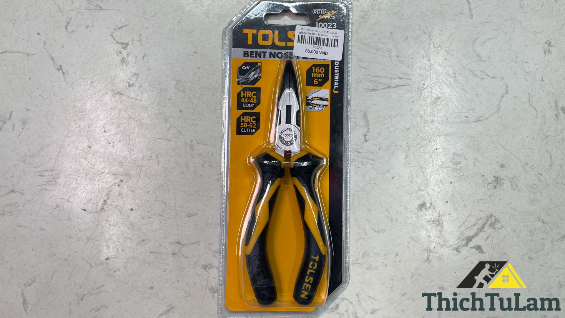 Kìm nhọn cong 45 độ công nghiệp 6" ( 160mm ) Tolsen 10023