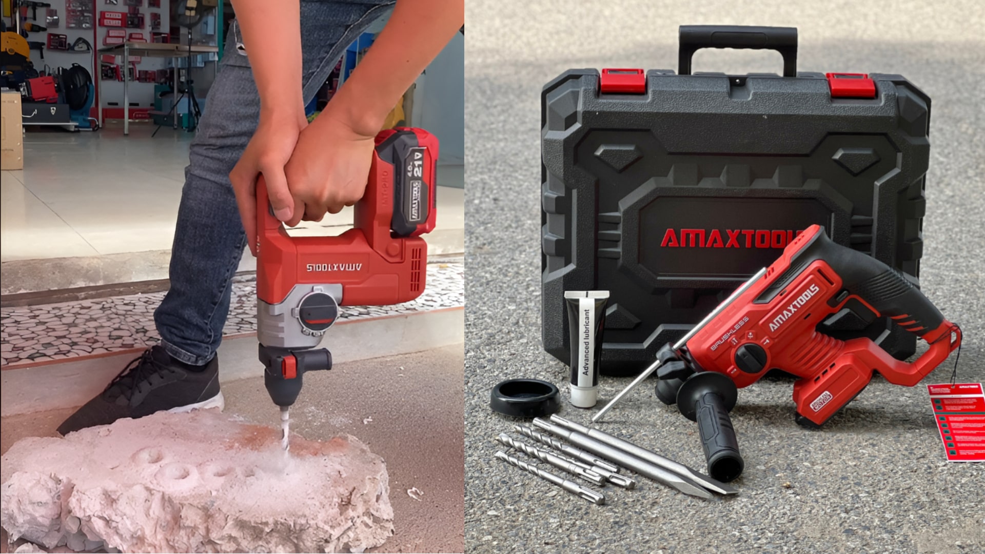 Trải nghiệm khoan với pin 21V